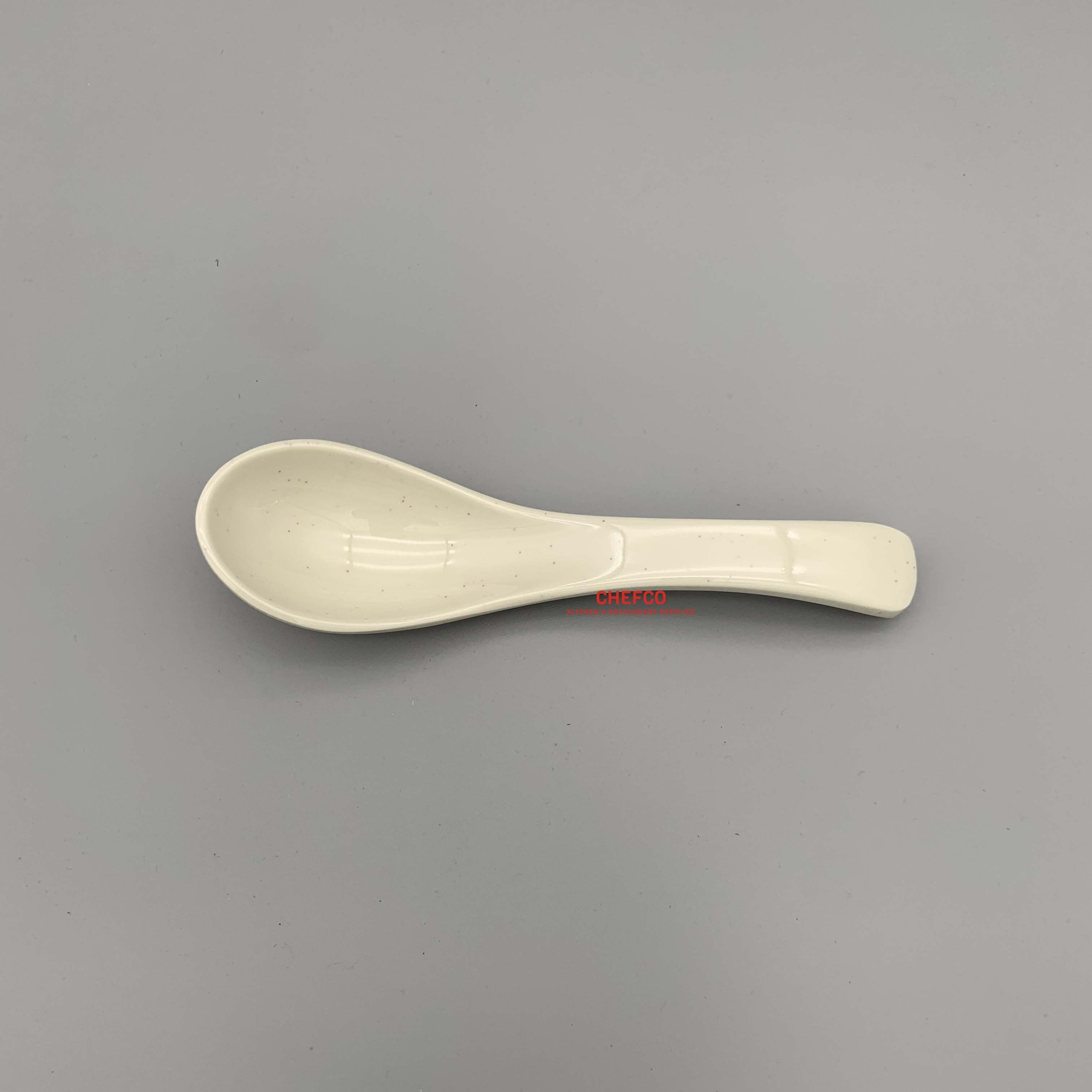Beige Speckled Melamine Soup Spoon (09006BE) - Chefcoca