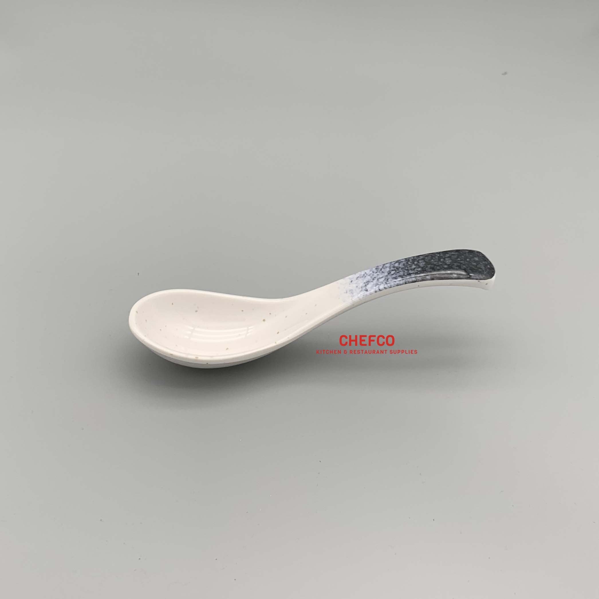 Dark Blue Ombre Melamine Soup Spoon (09006BL) - Chefcoca