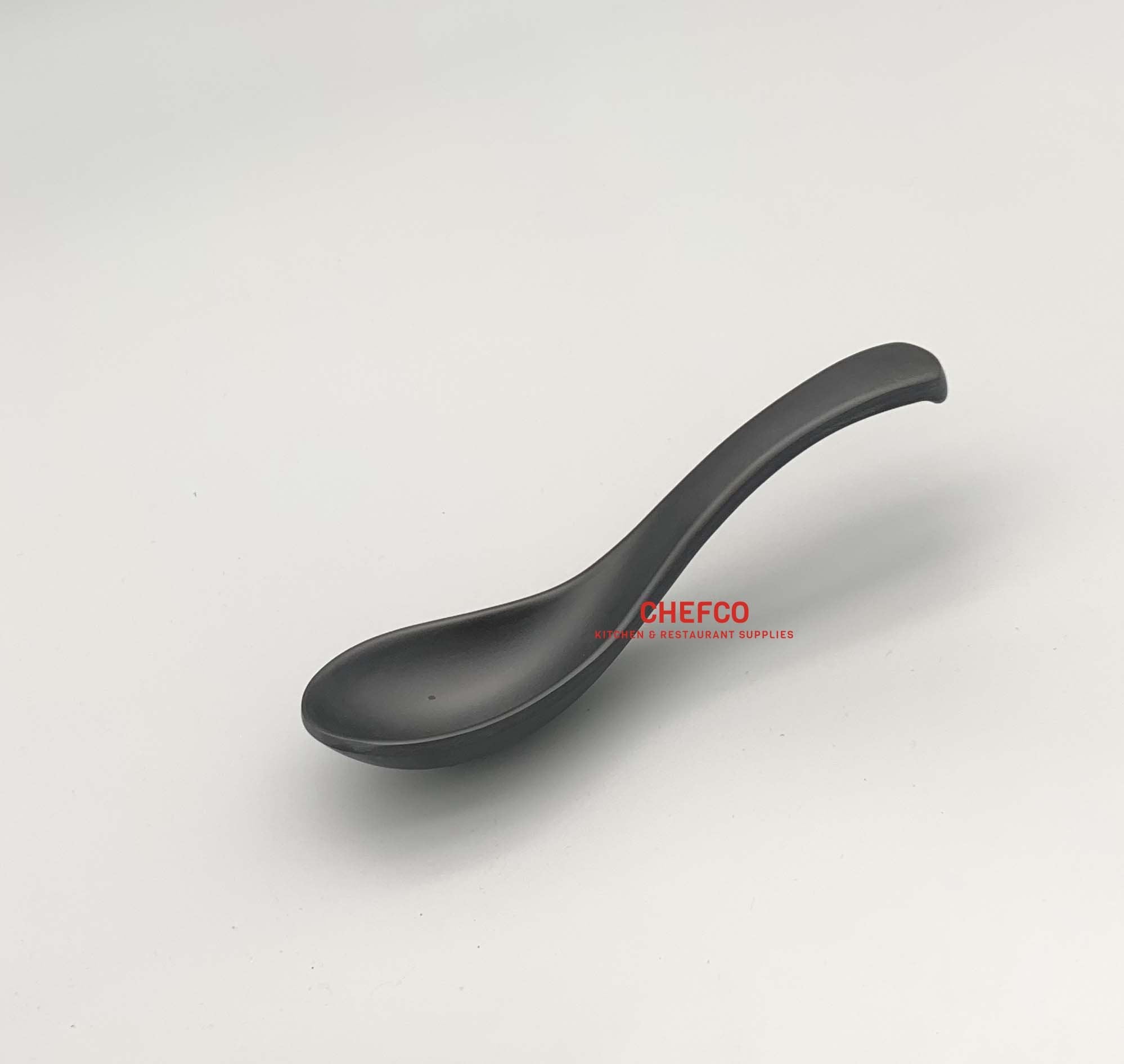 Black Melamine Soup Spoons (09086) - Chefcoca