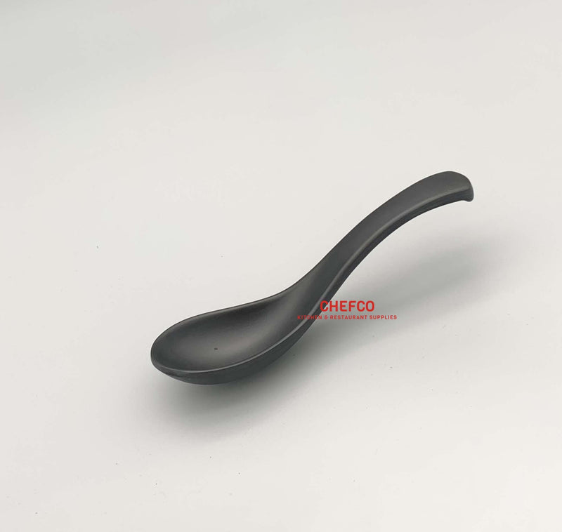 Black Melamine Soup Spoons (09086)