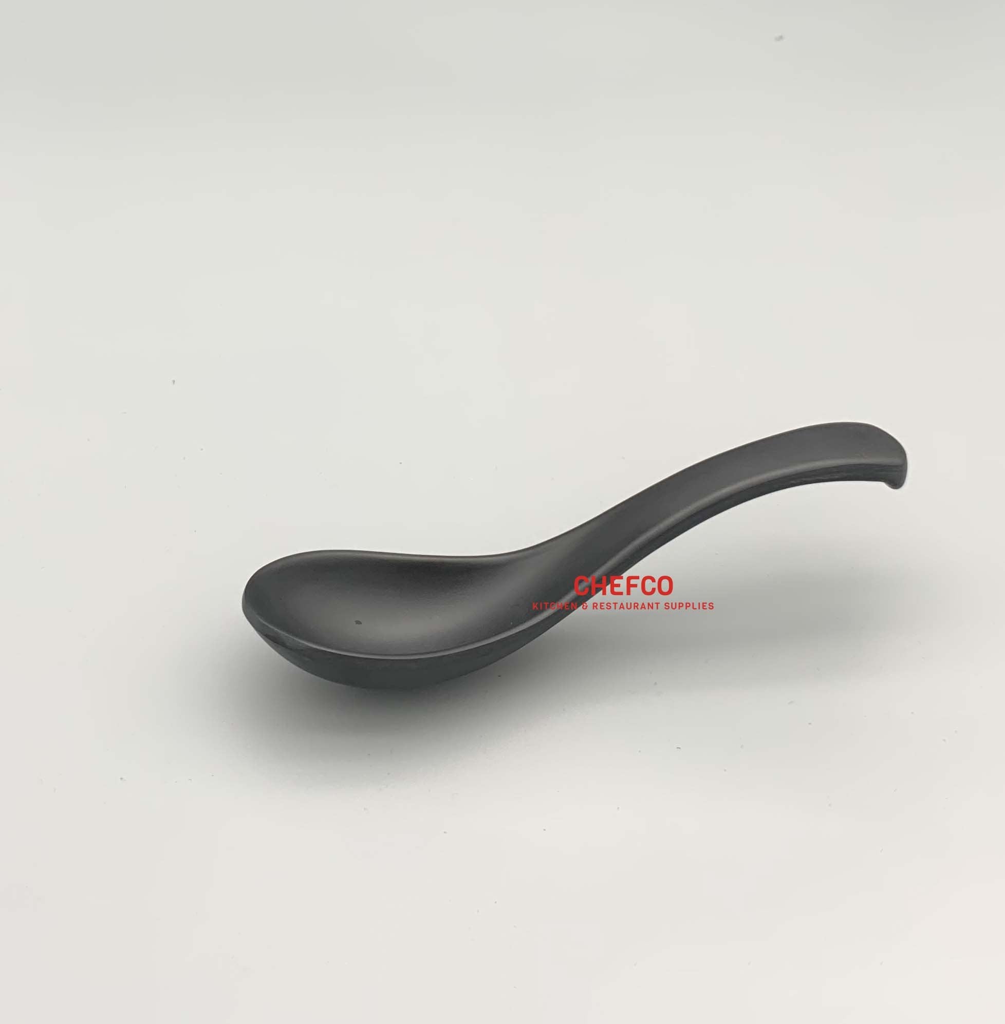 Black Melamine Soup Spoons (09086) - Chefcoca