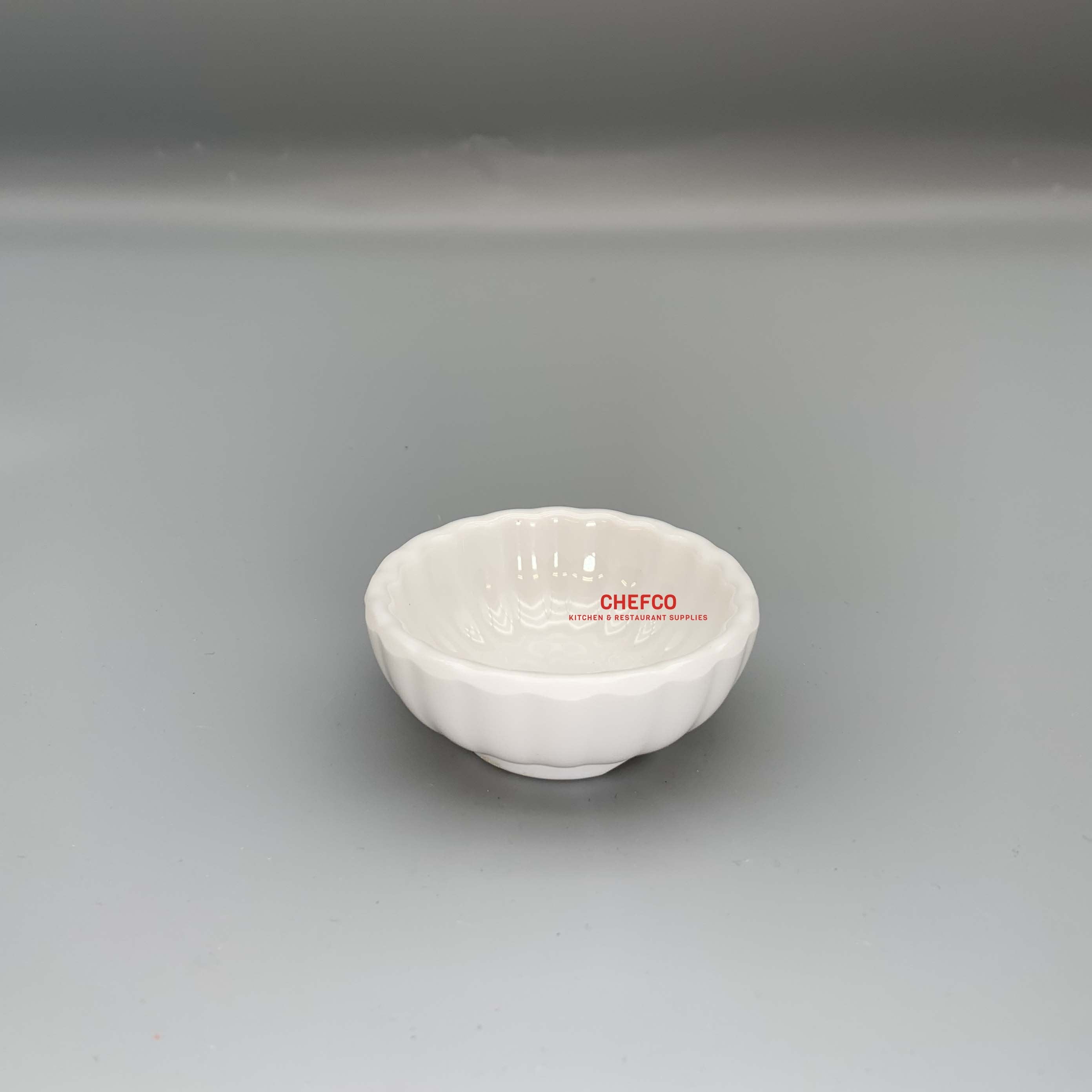 2.8" Round Flower Melamine Sauce Dish (106) - Chefcoca