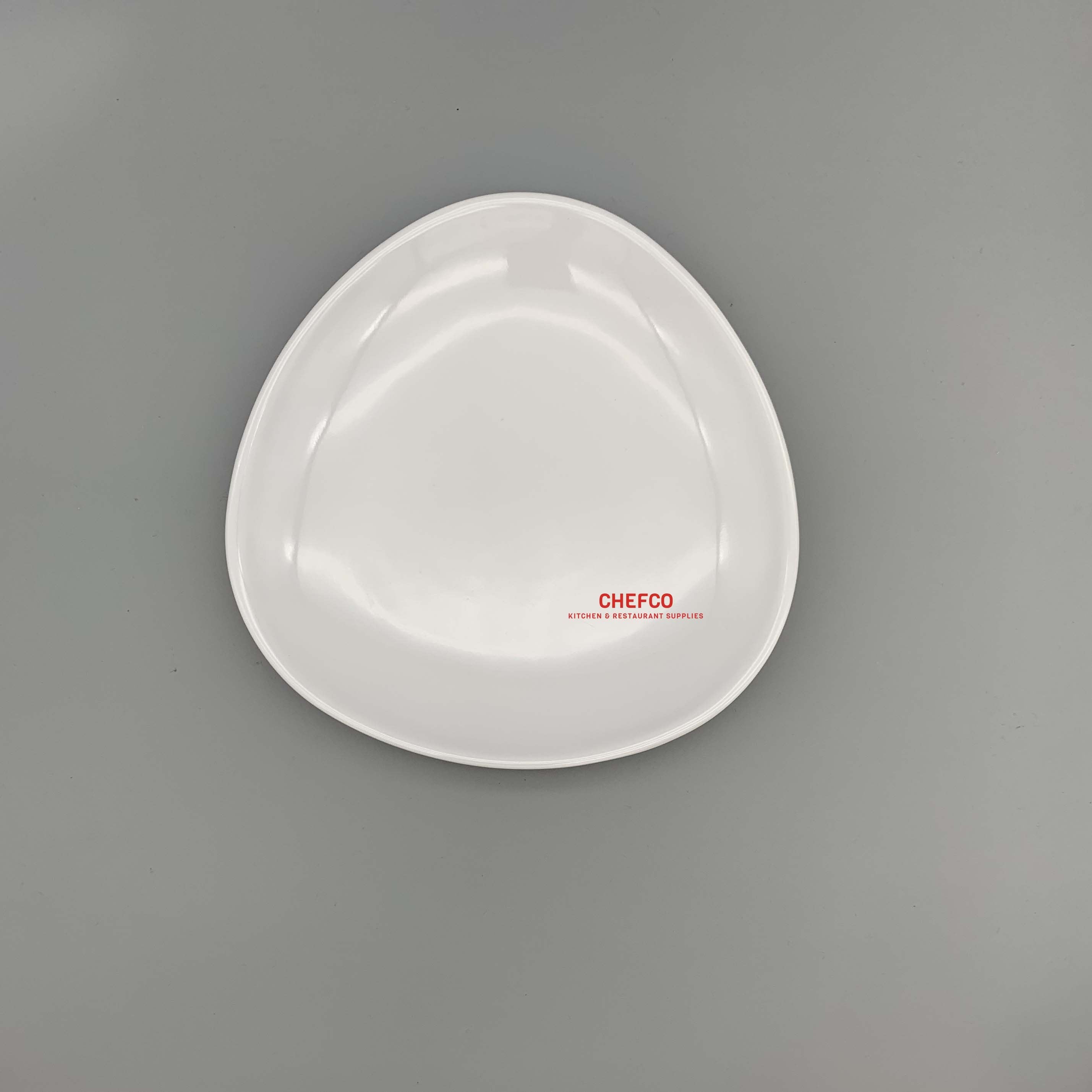 7" White Triangular Melamine Plate (1307) - Chefcoca