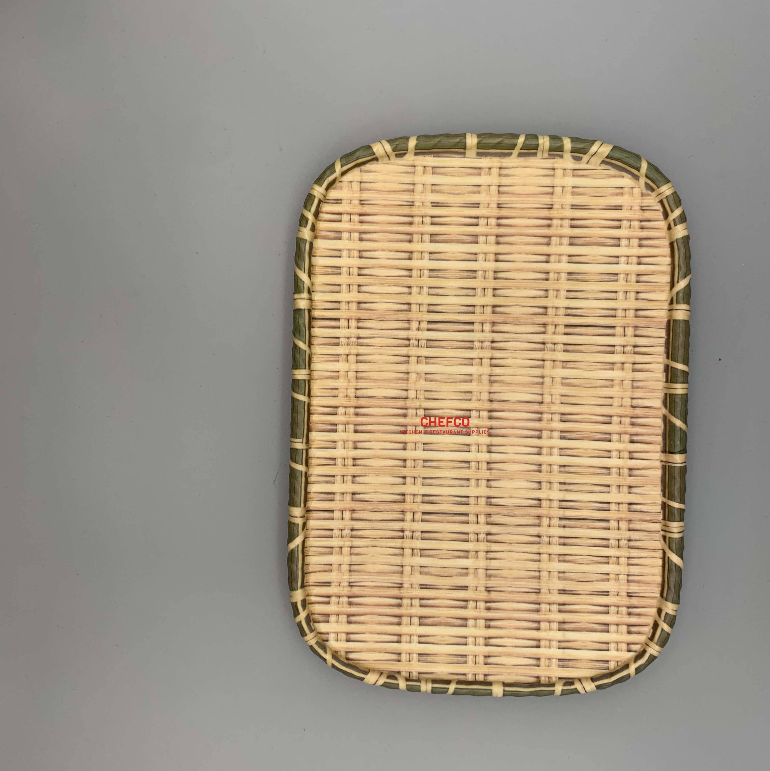 Rectangular Melamine Rattan Style Plate (13711-10G,13711-12G) - Chefcoca