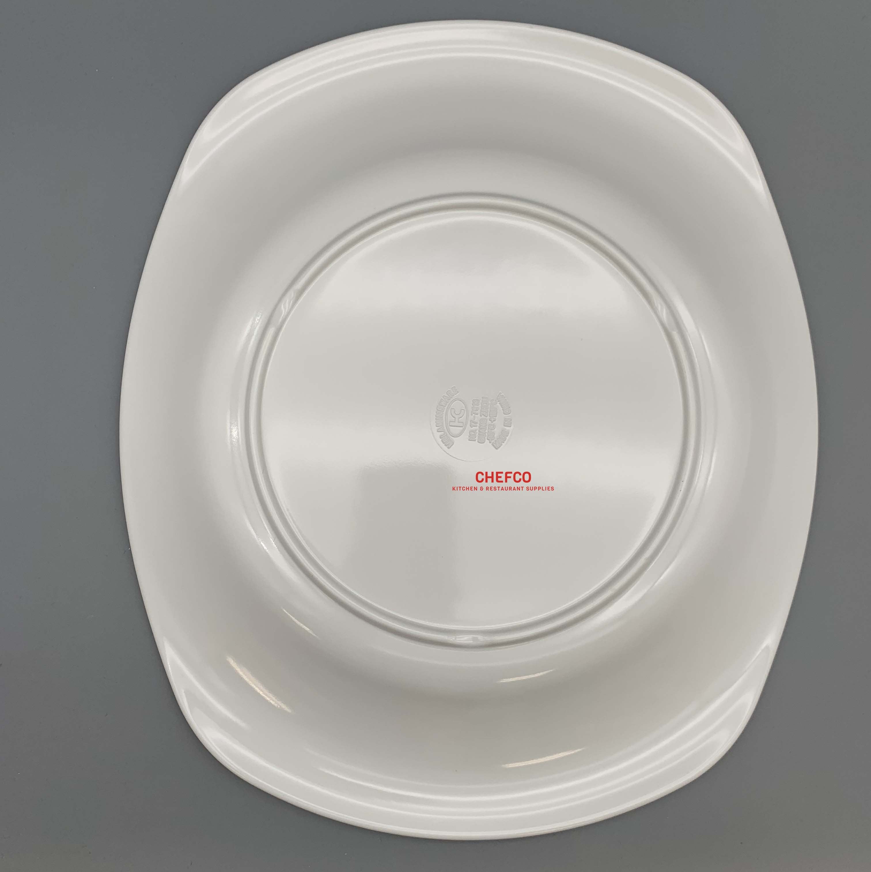 White Oval Melamine Plate (17-7613) - Chefcoca