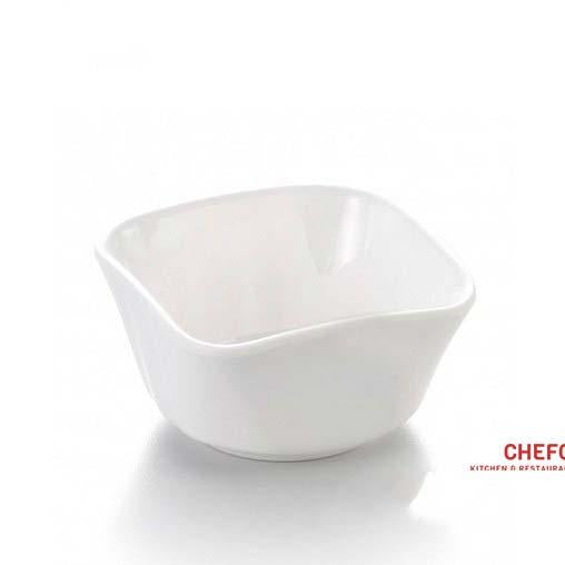 3.5" Square White Melamine Sauce Dish (173) - Chefcoca