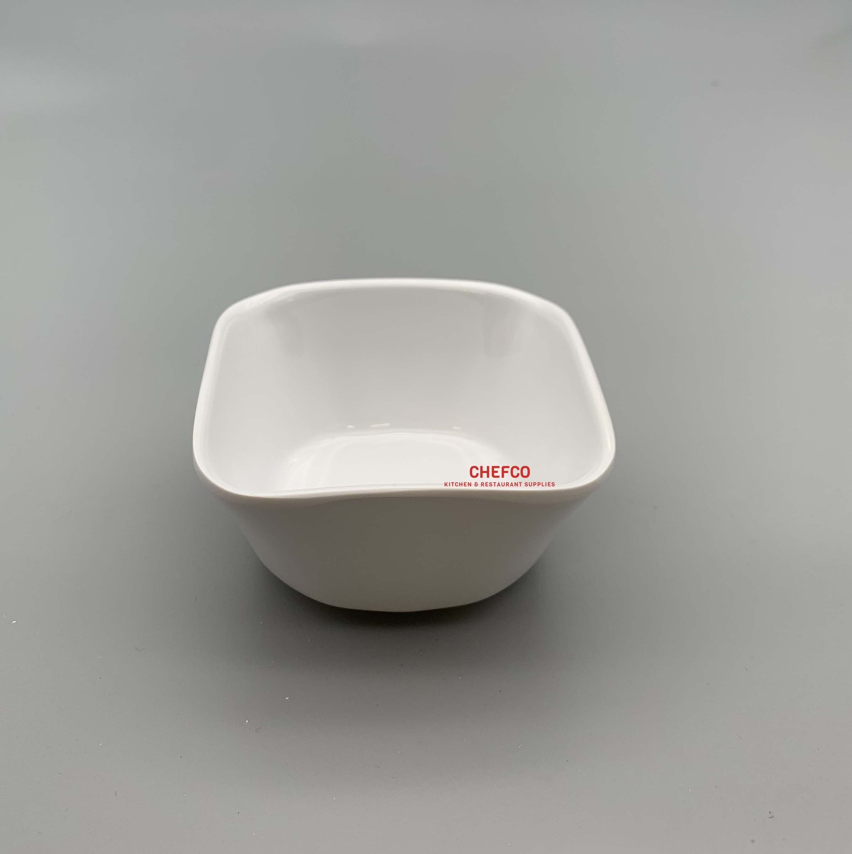 3.5" Square White Melamine Sauce Dish (173) - Chefcoca