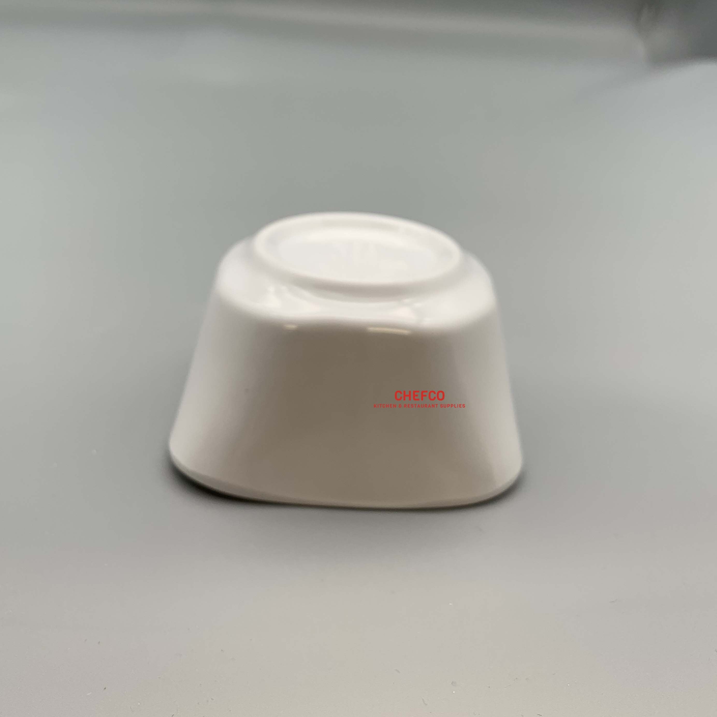3.5" Square White Melamine Sauce Dish (173) - Chefcoca