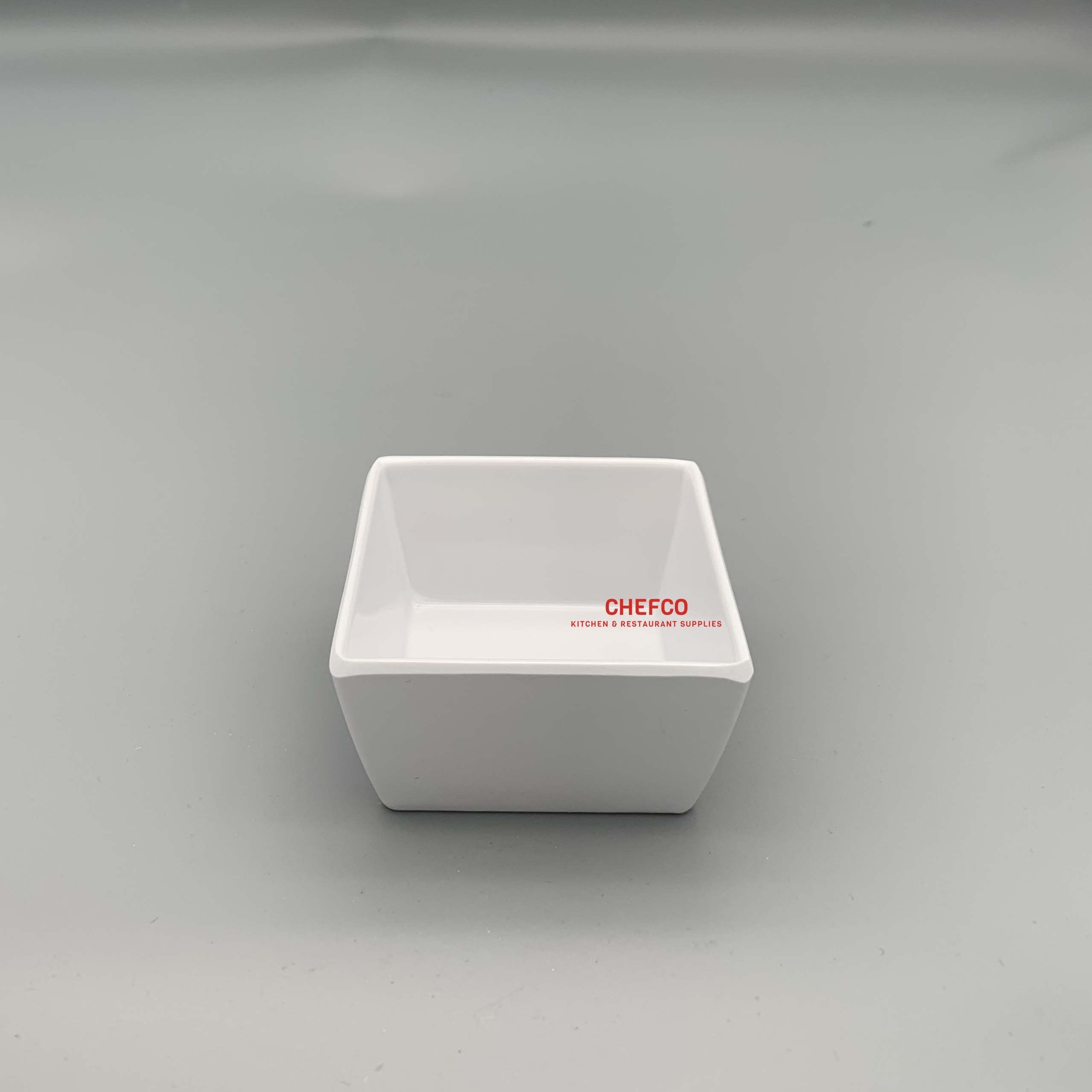 3 Square White Melamine Sauce Dish (174) - Chefcoca