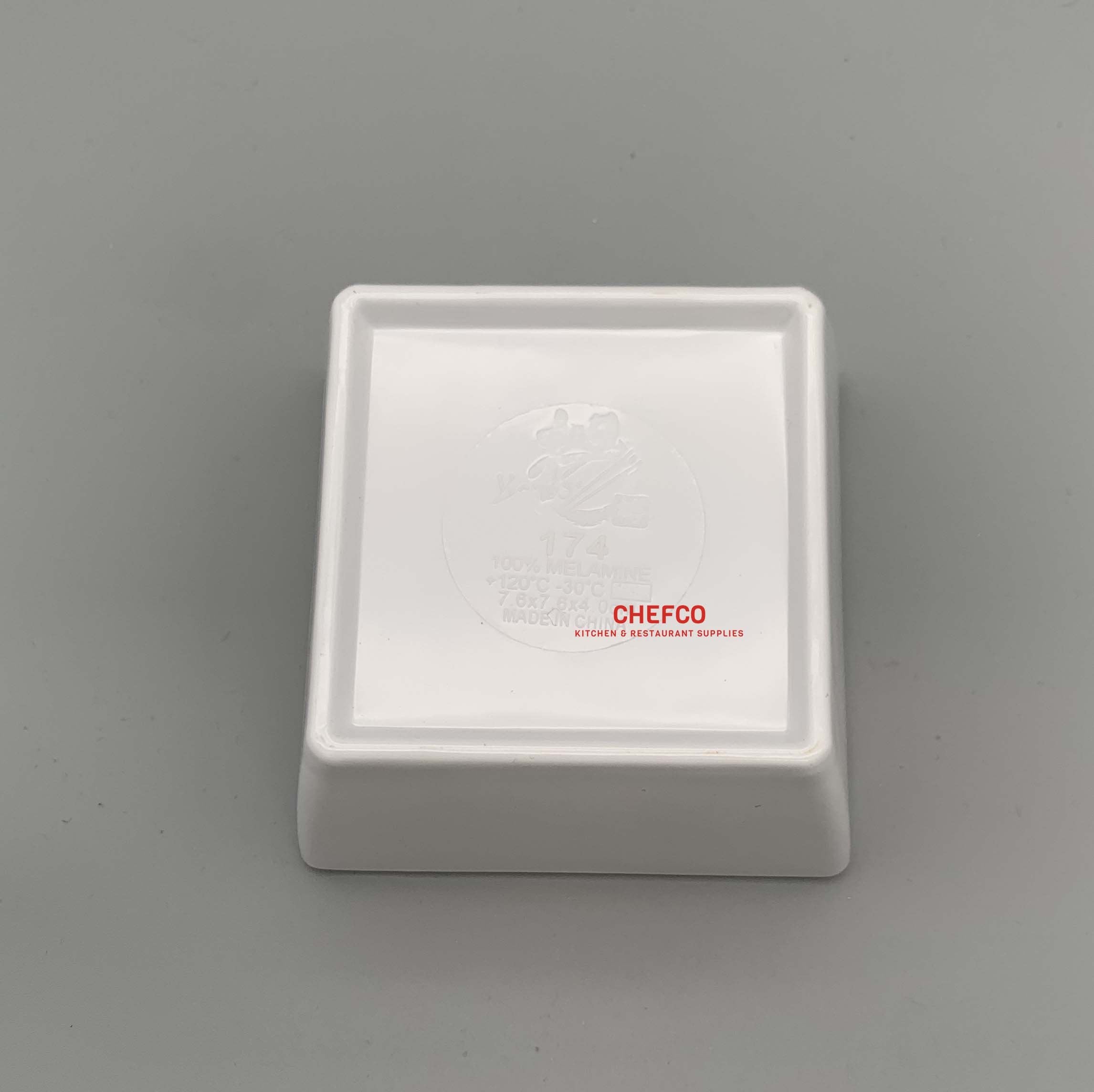 3 Square White Melamine Sauce Dish (174) - Chefcoca