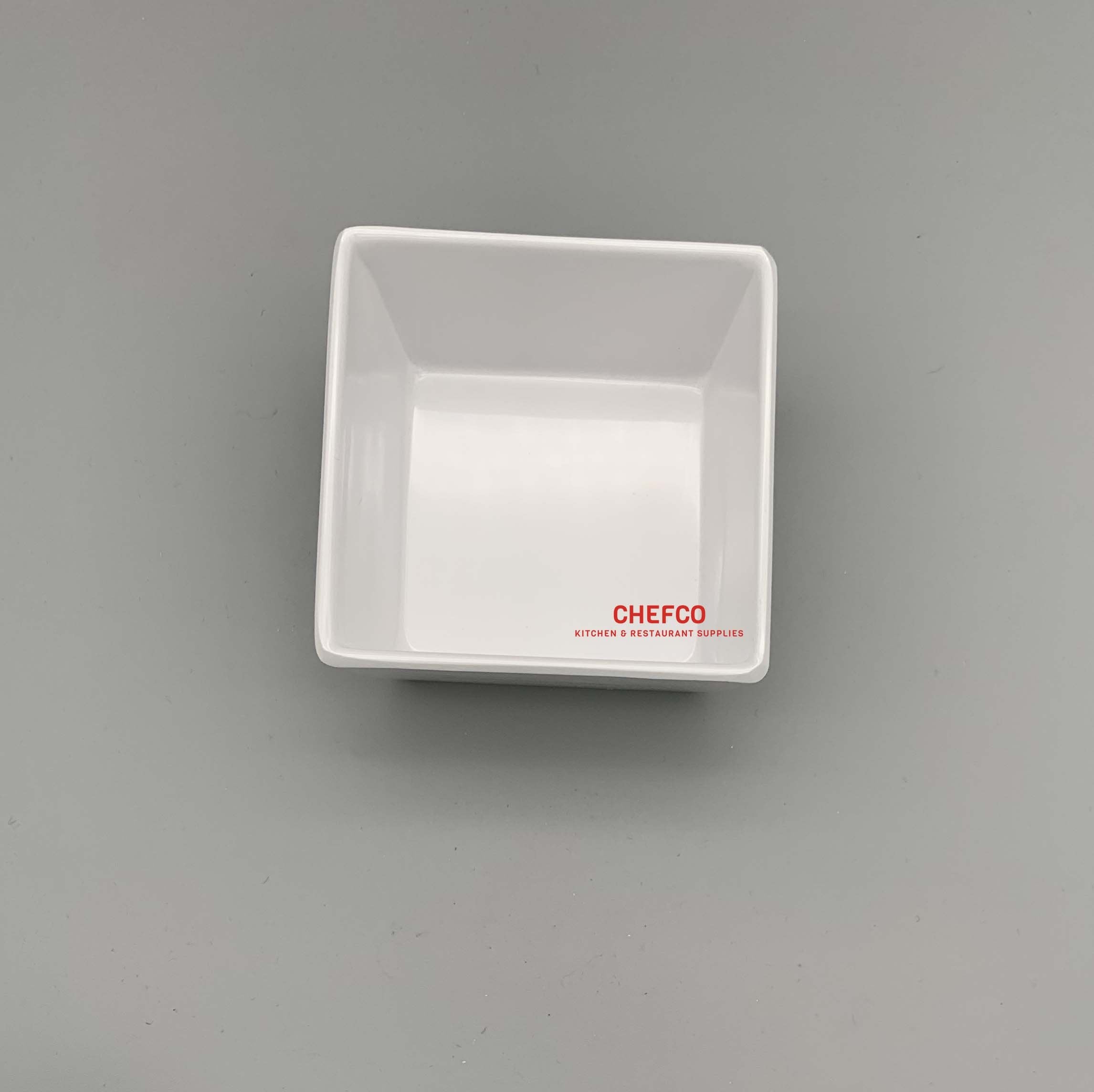 3 Square White Melamine Sauce Dish (174) - Chefcoca
