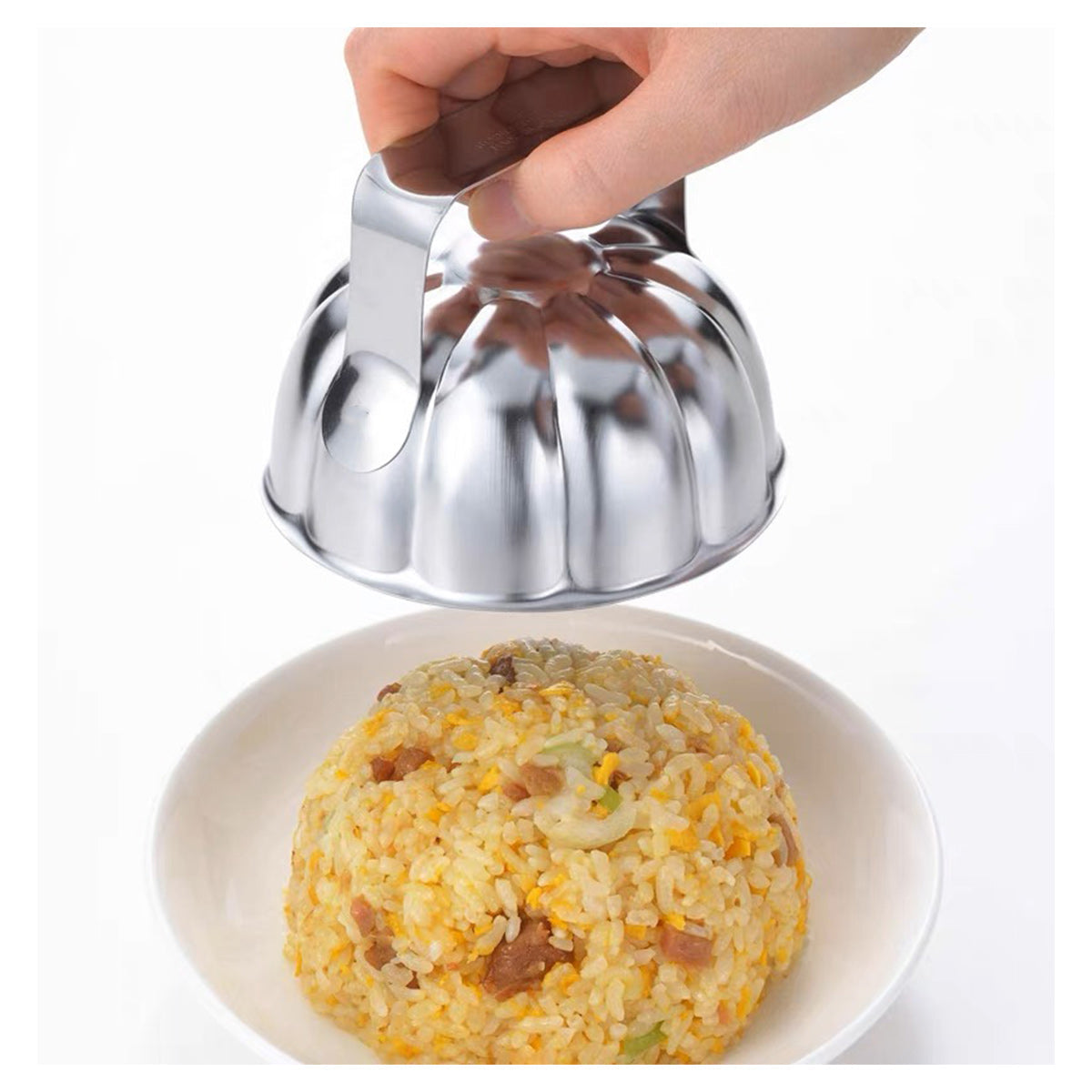 Stainless Steel Round Flower Mold (10.5cmDia x 7.7cmH) - Chefcoca