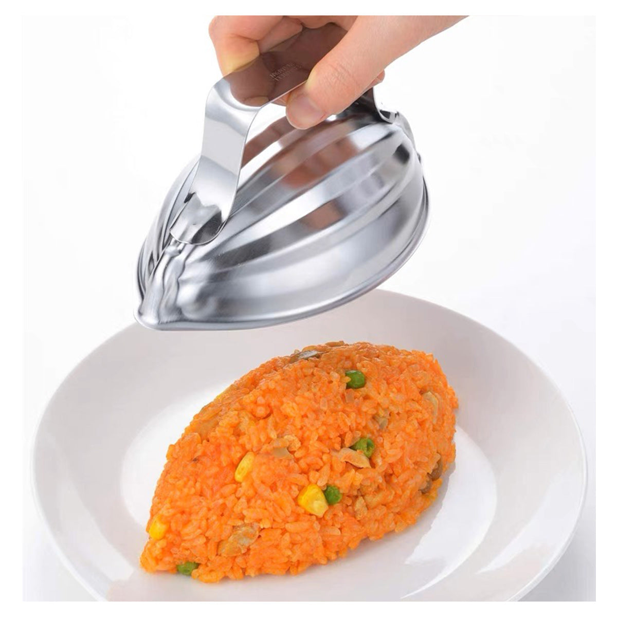 Stainless Steel Olive Oval Mold with Handle (16.3cmL x 8.8cmW x 7cmH) - Chefcoca