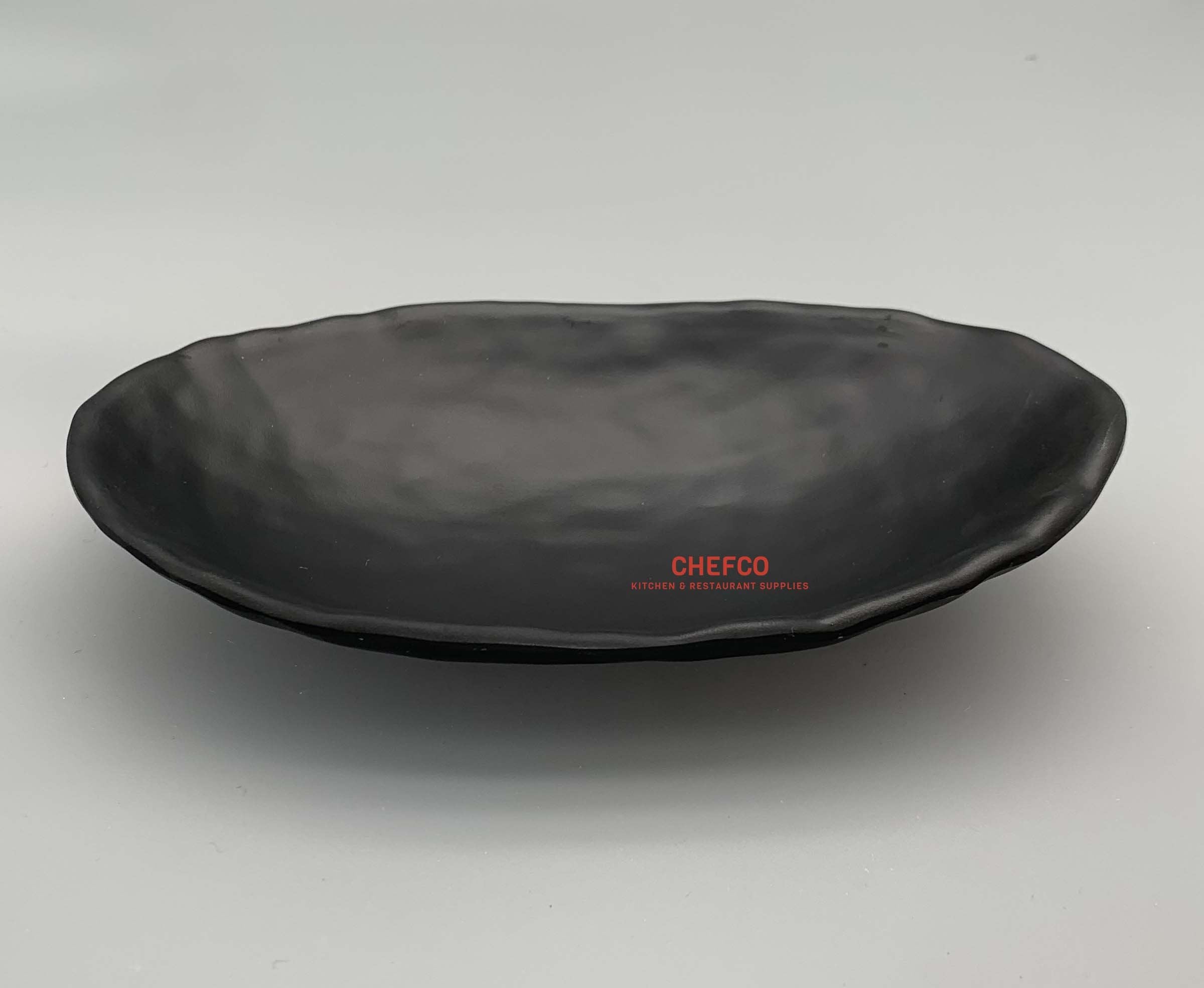 Black Oval Dimpled Melamine Plate (2275) - Chefcoca