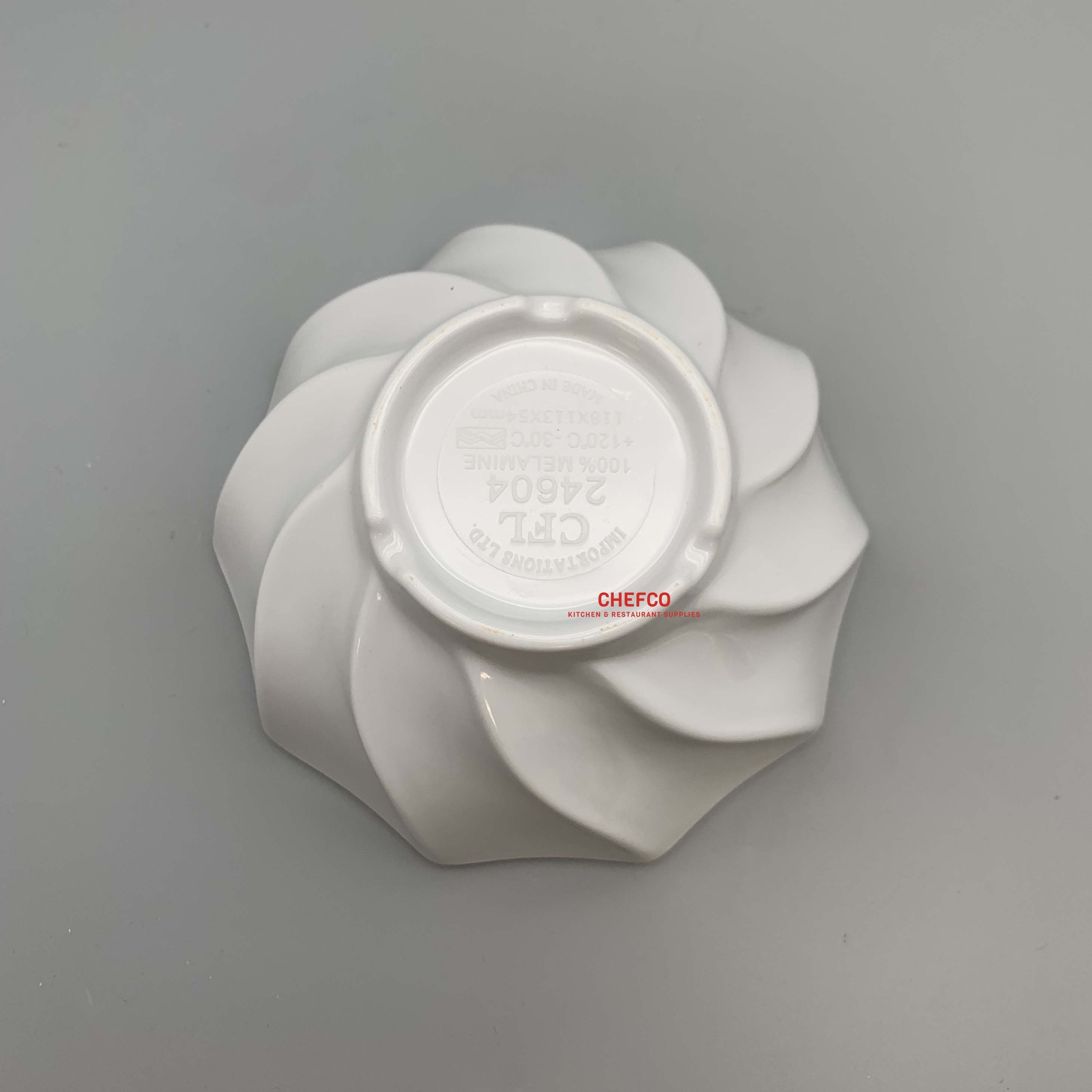 White Melamine Waves Bowl (24604) - Chefcoca