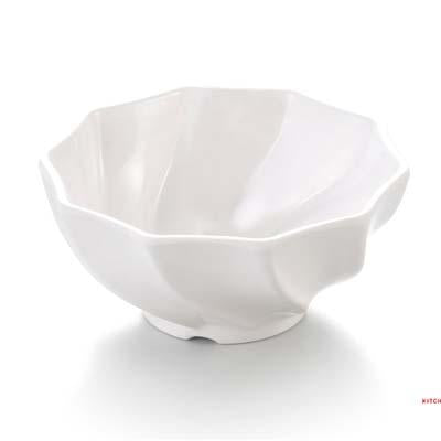 White Melamine Waves Bowl (24604) - Chefcoca