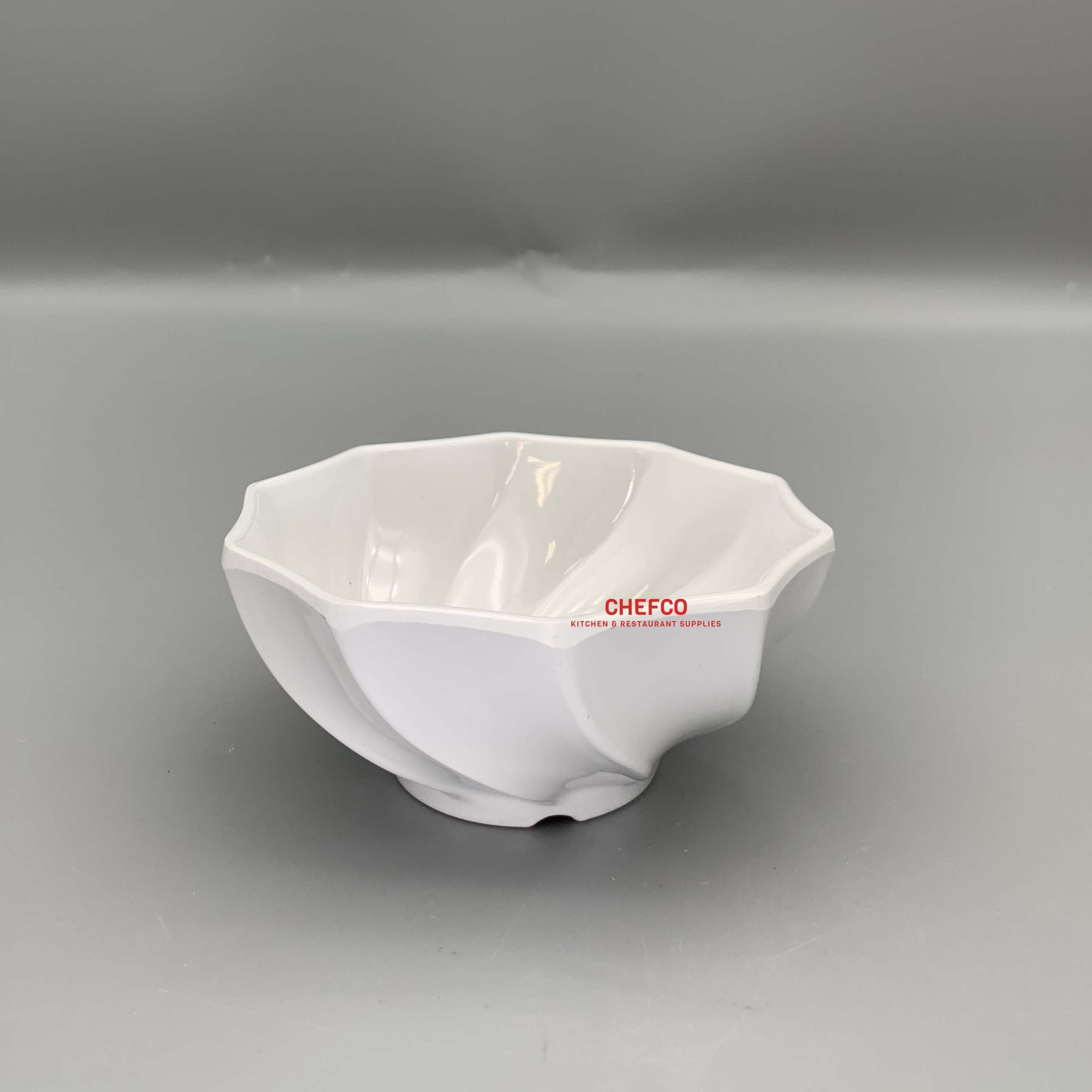 White Melamine Waves Bowl (24604) - Chefcoca