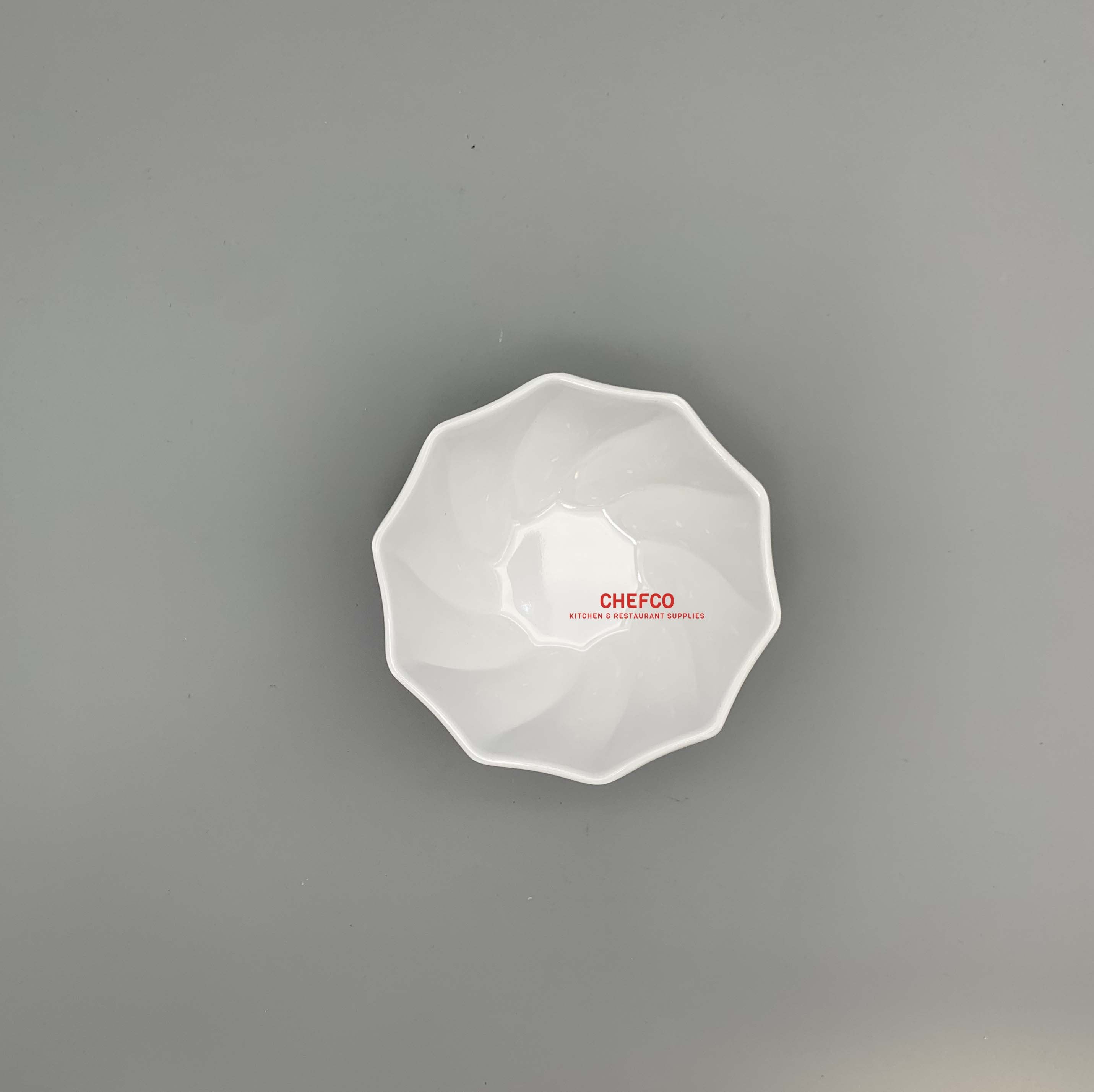 White Melamine Waves Bowl (24604) - Chefcoca