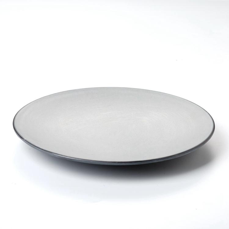 Two Toned Grey Melamine Dinner Plate (25-054) - Chefcoca