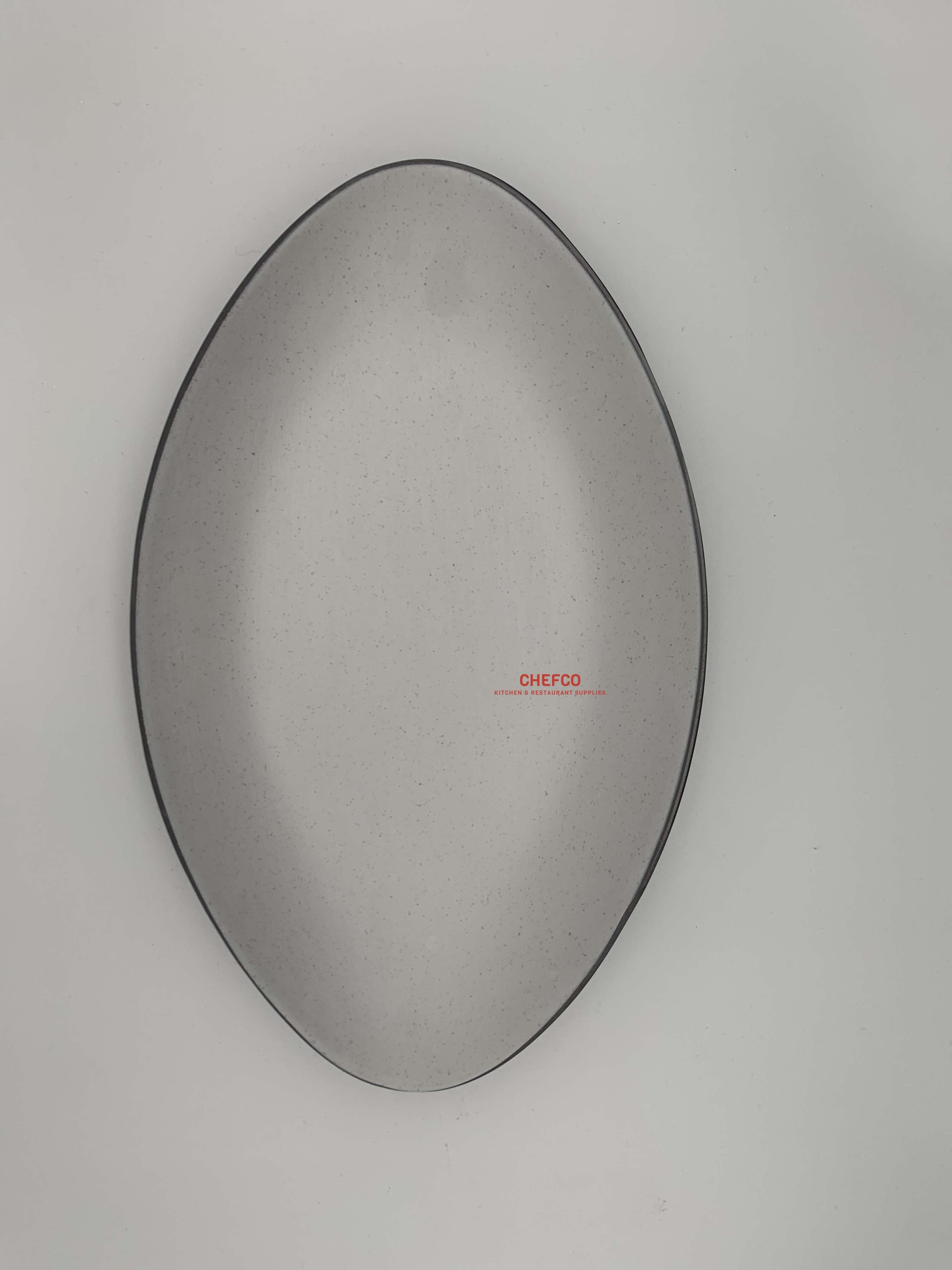 Two Toned Grey Melamine Boat Platter (25-055) - Chefcoca