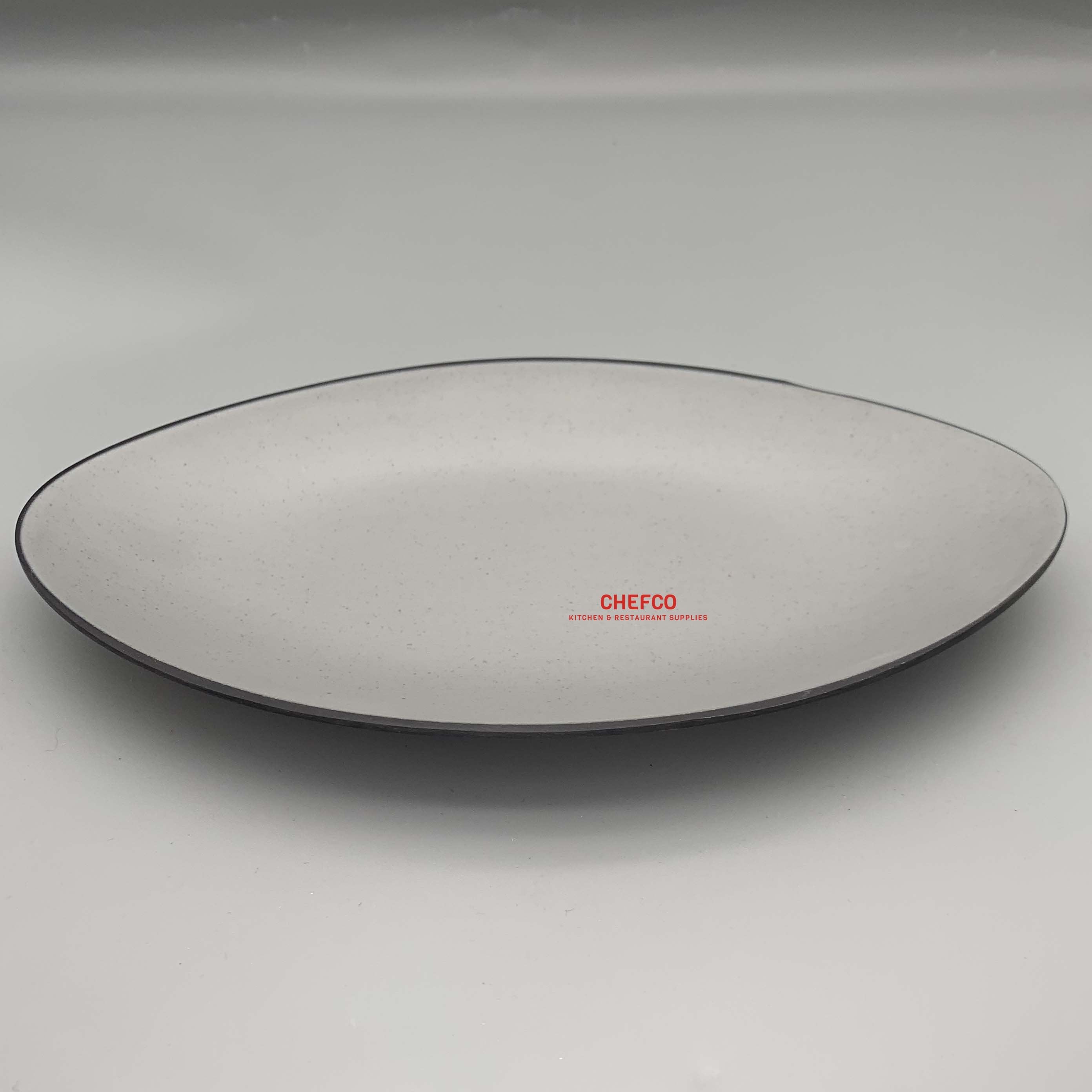 Two Toned Grey Melamine Boat Platter (25-055) - Chefcoca