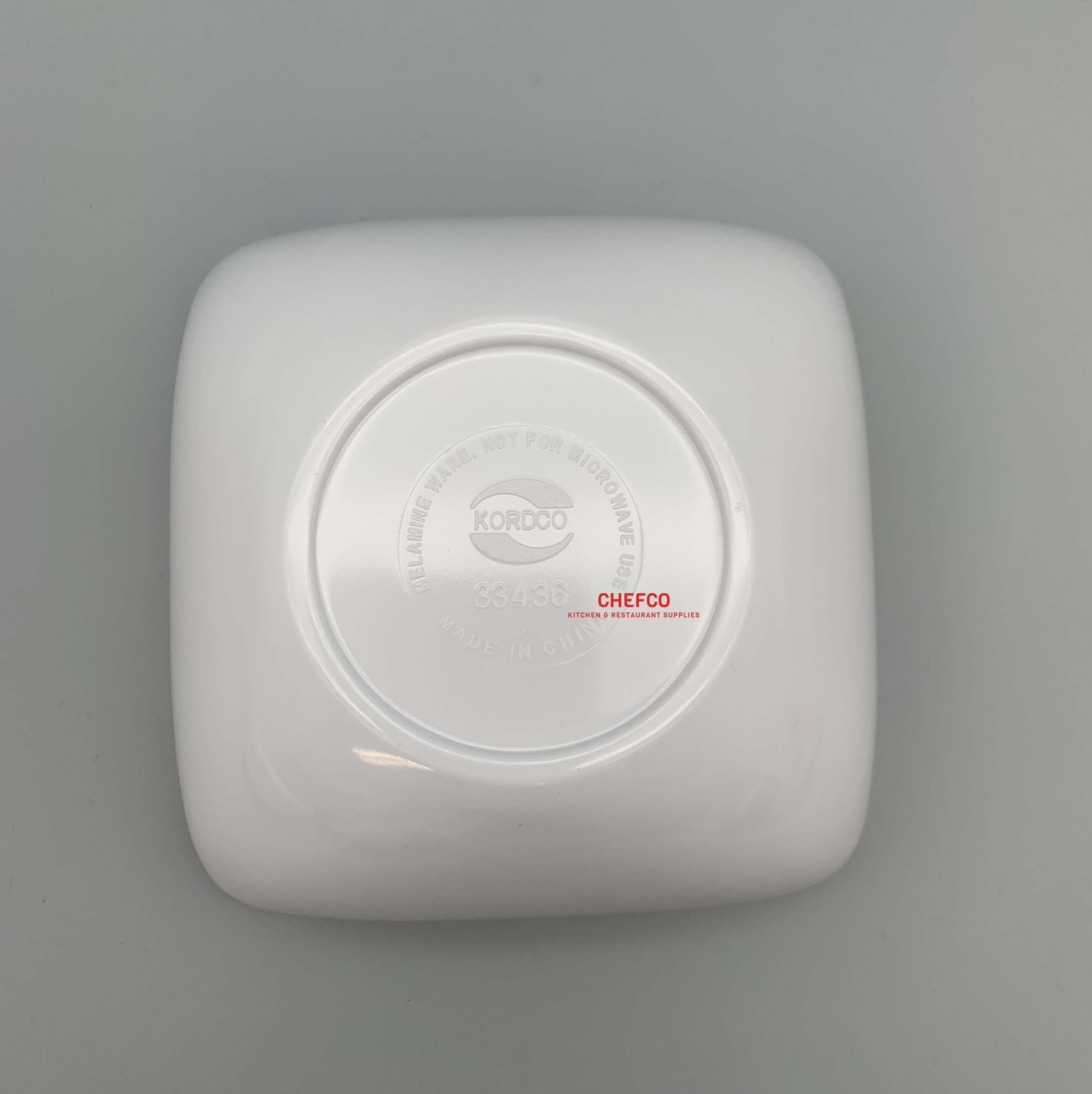 White Melamine Square Bowl (33436) - Chefcoca