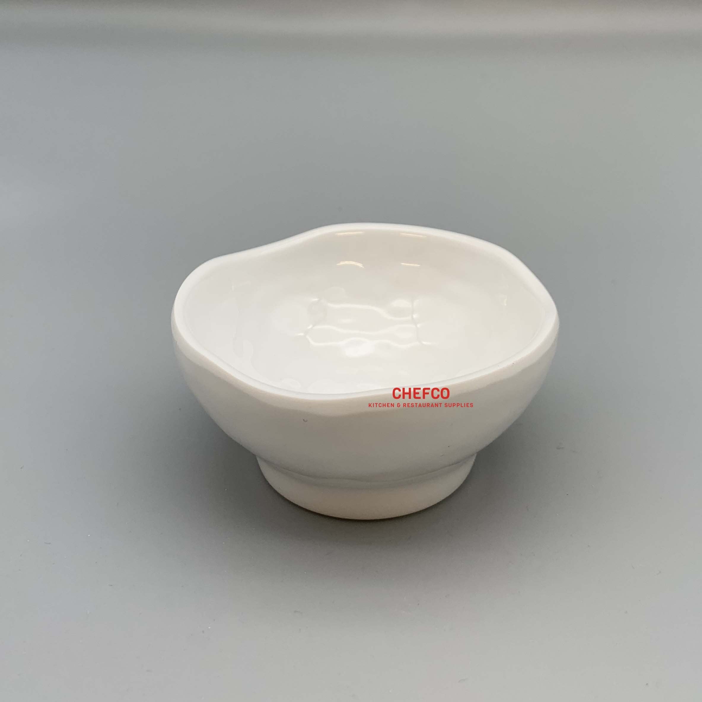 White Melamine Flower Shaped Bowl (3703) - Chefcoca