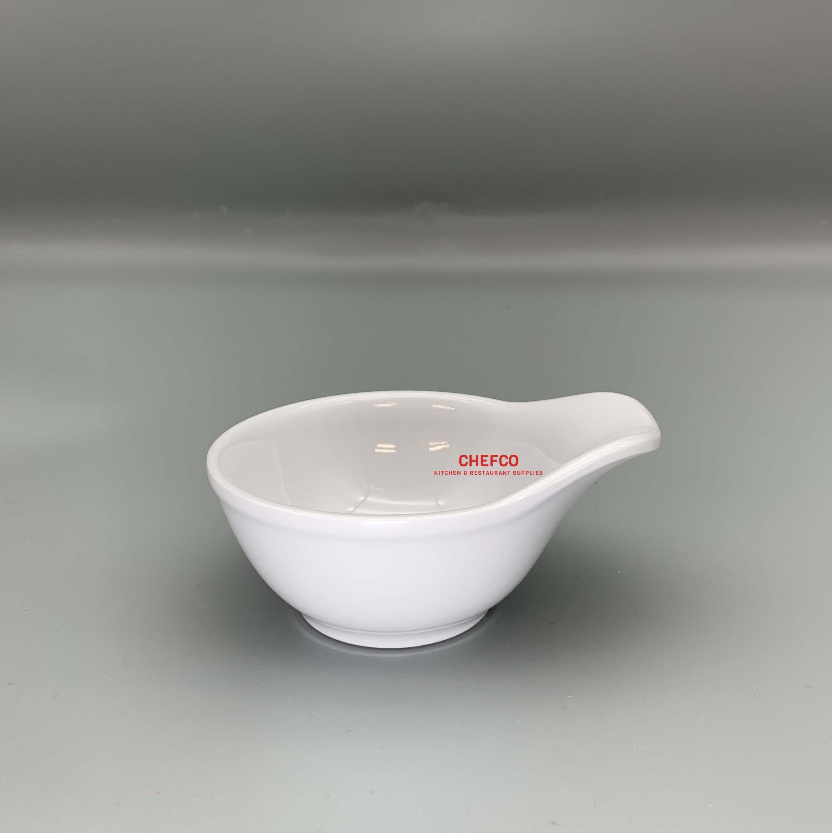 Melamine Sauce Dish with Pouring Spout (4" x 1.75") - Chefcoca