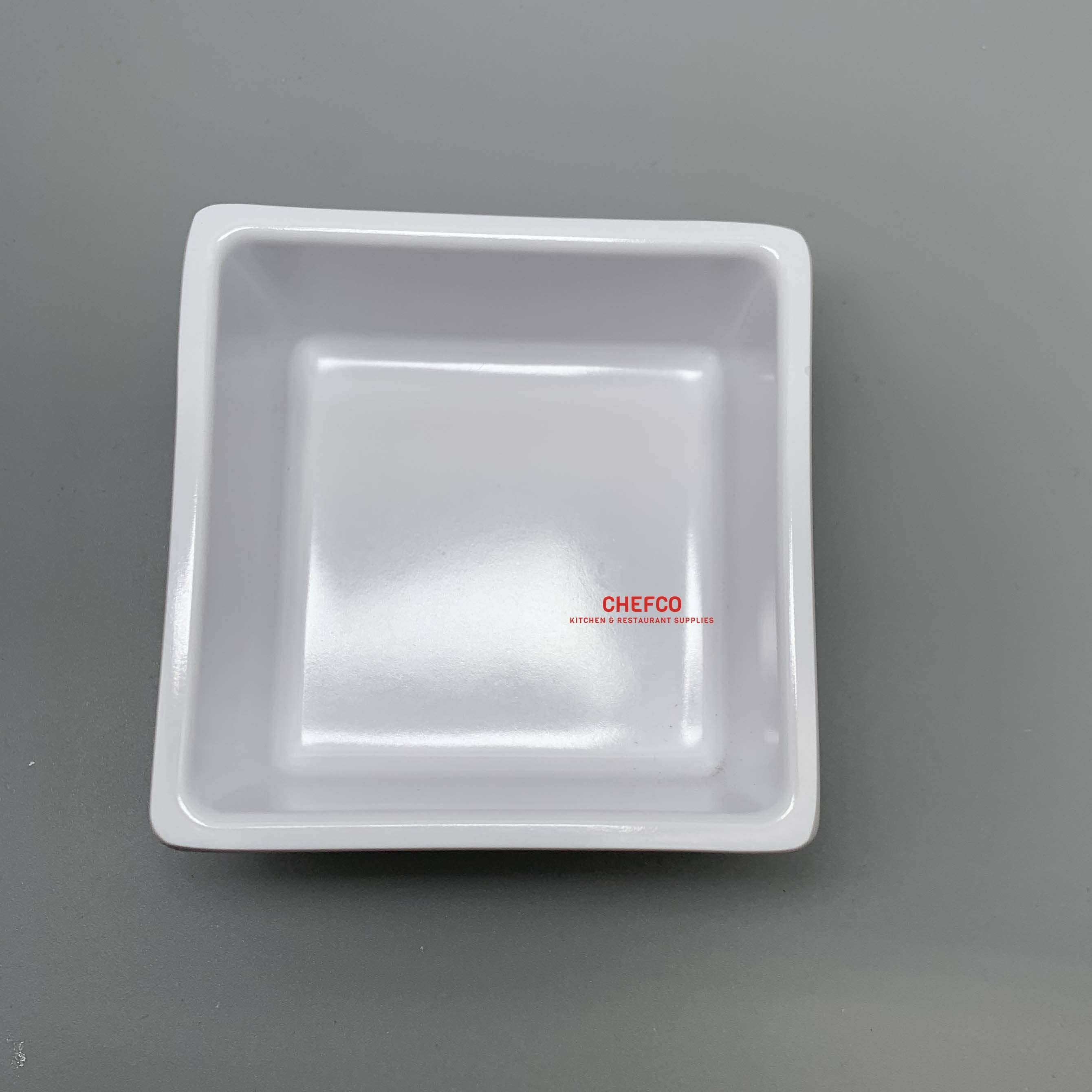 Square Melamine Sauce/Condiment Dish (3" x 1.5") - Chefcoca