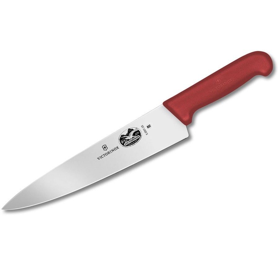 Victorinox 10 Chef Knife with Red Fibrox Handle 5.2001.25