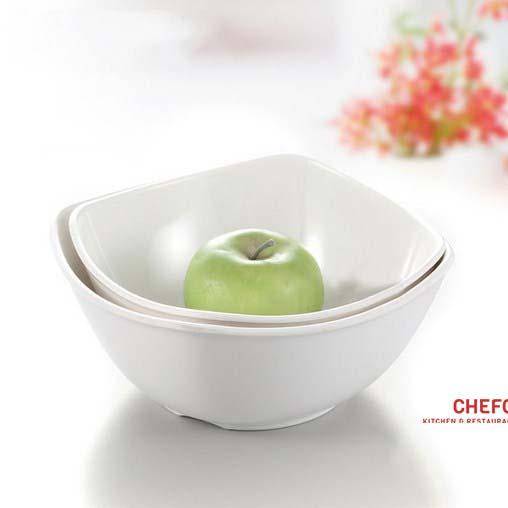 White Melamine Square Bowl (415,416) - Chefcoca
