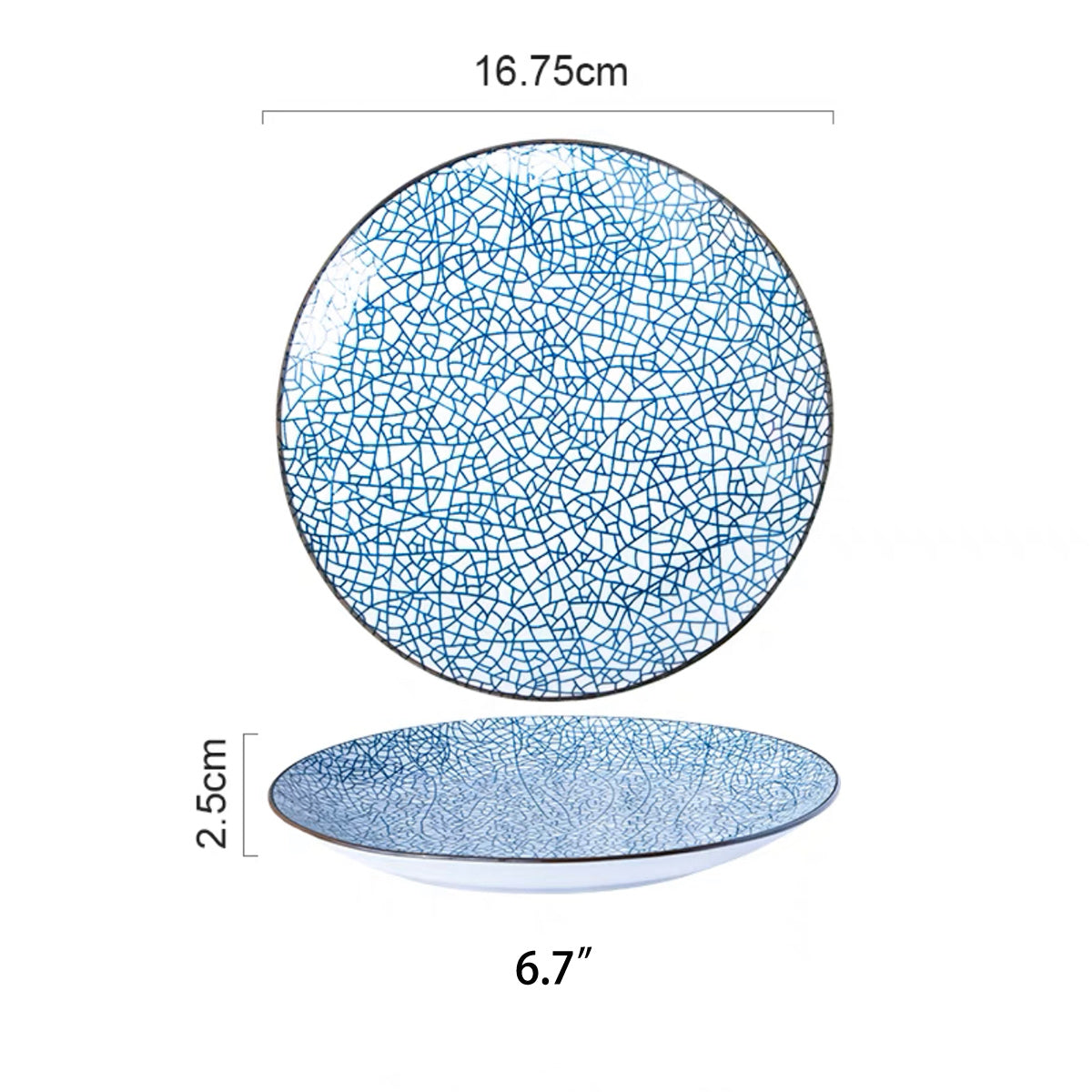Cracked Ice Pattern Dinner Plate (43001-65,43001-10) - Chefcoca
