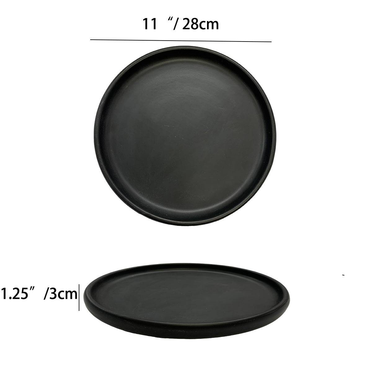 Black Drum Shape Plate (43002-85/105) - Chefcoca