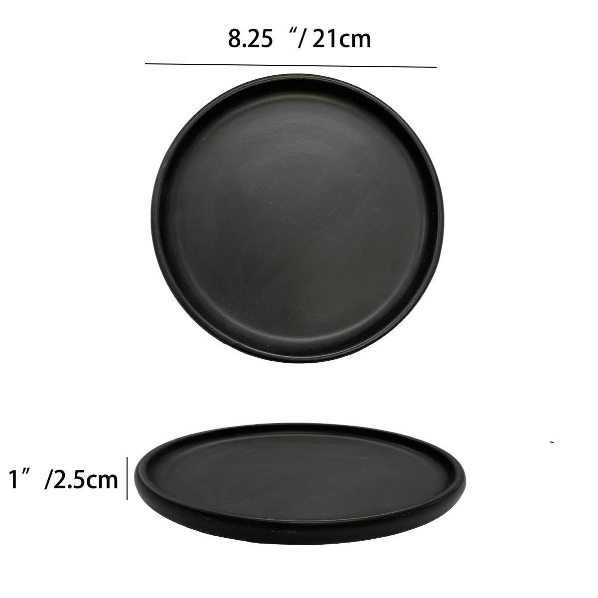 Black Drum Shape Plate (43002-85/105) - Chefcoca