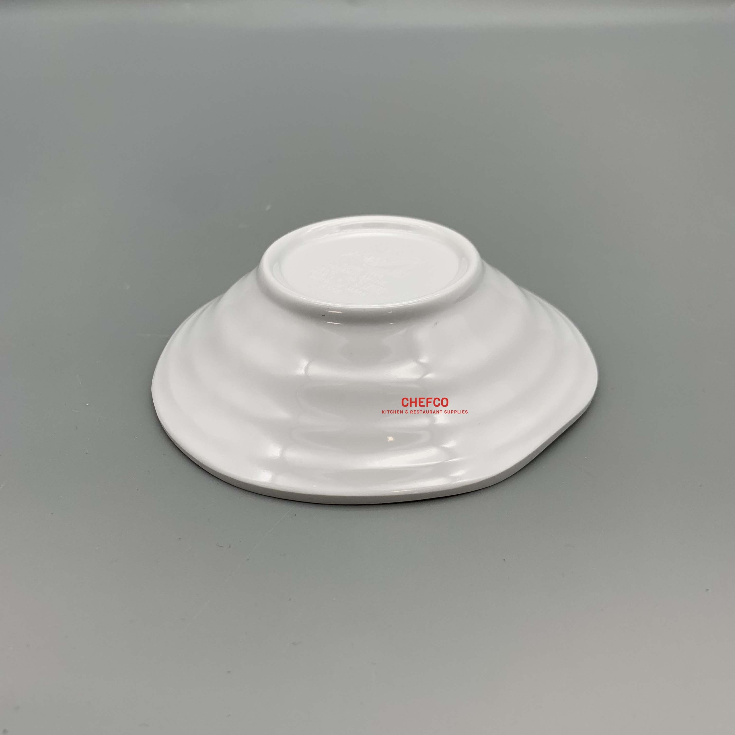 White Melamine Shallow Waves Bowl (5506) - Chefcoca
