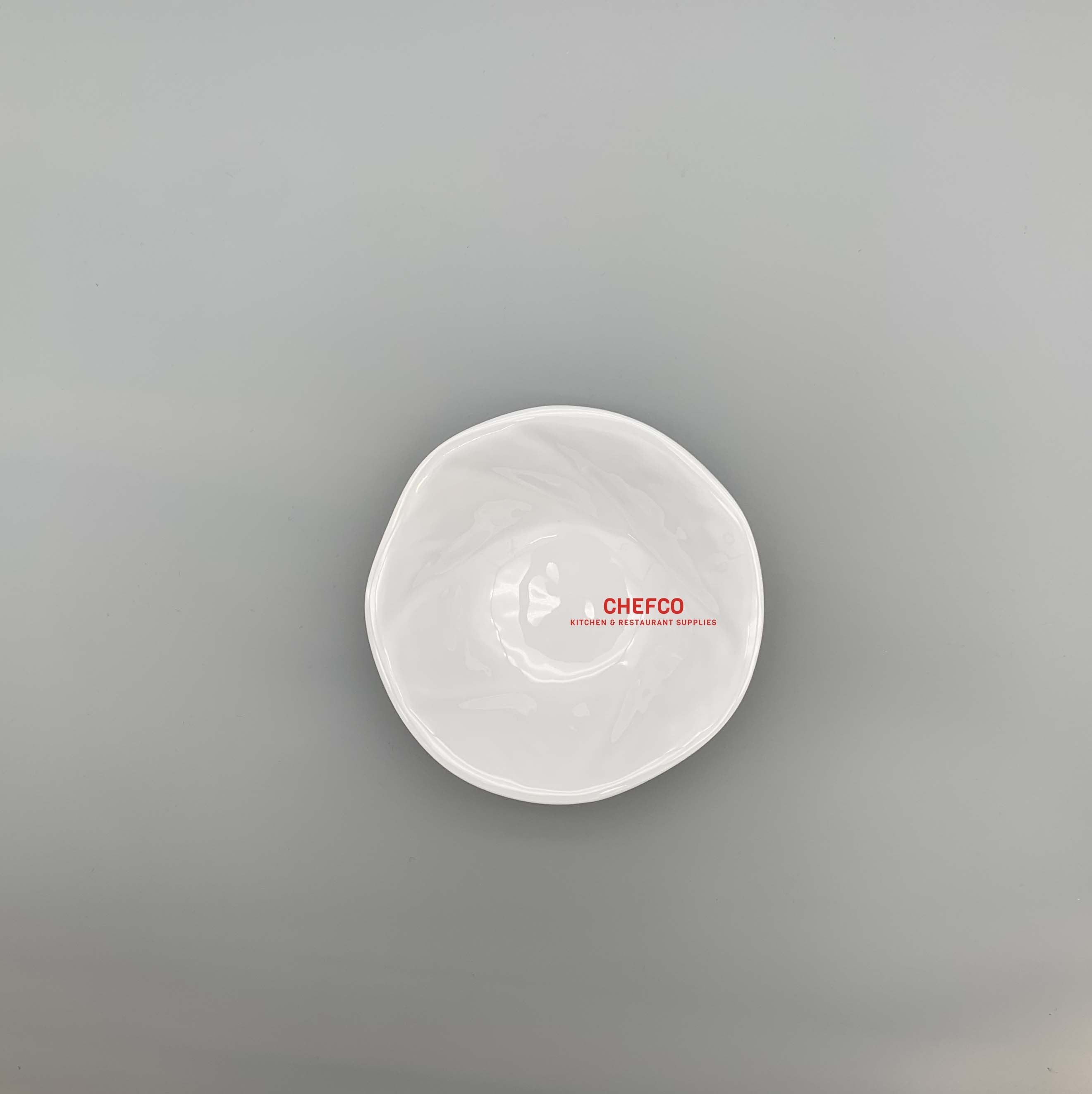 White Melamine Shallow Waves Bowl (5506) - Chefcoca