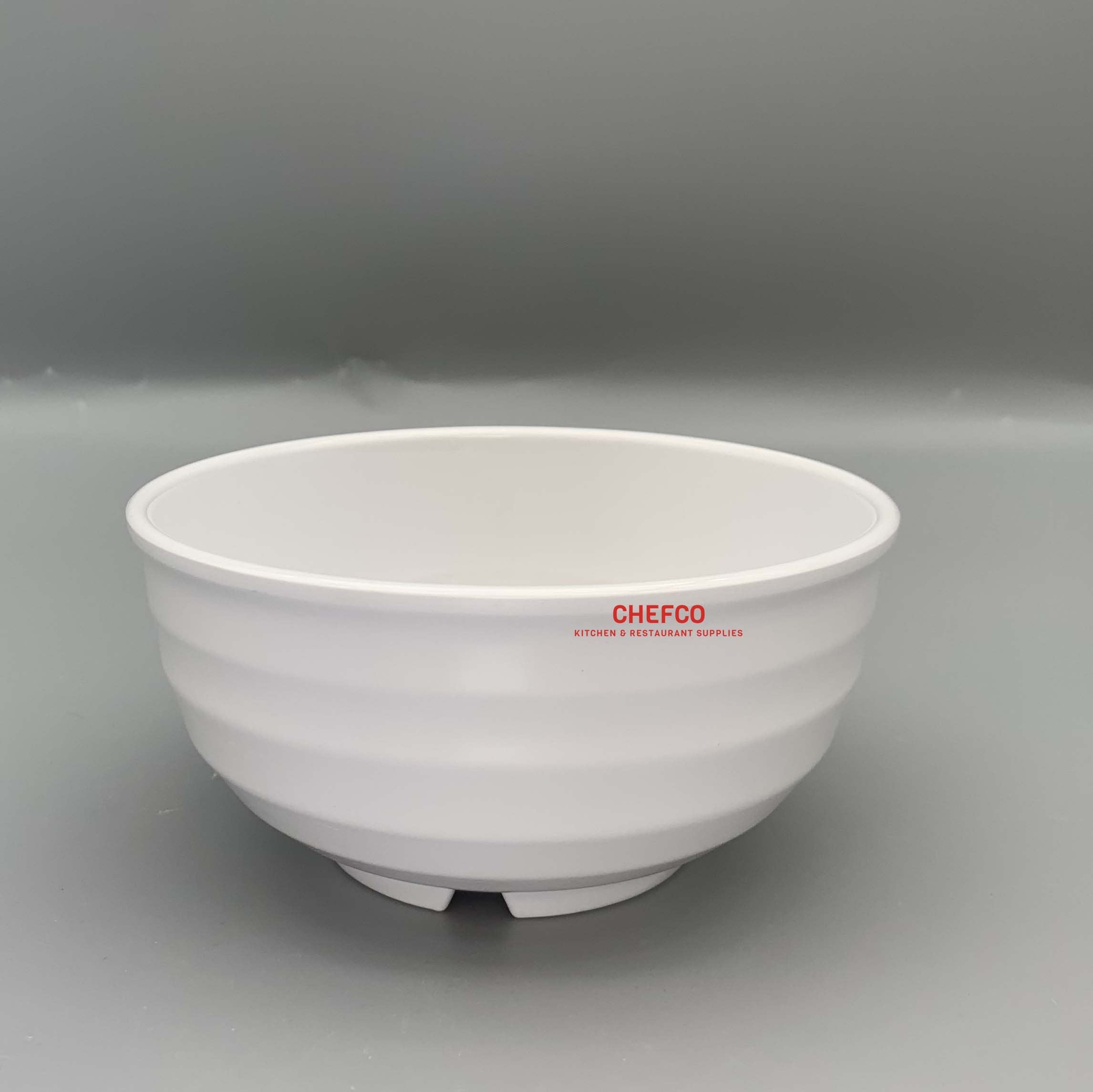 White Melamine Lines Bowl (666) - Chefcoca