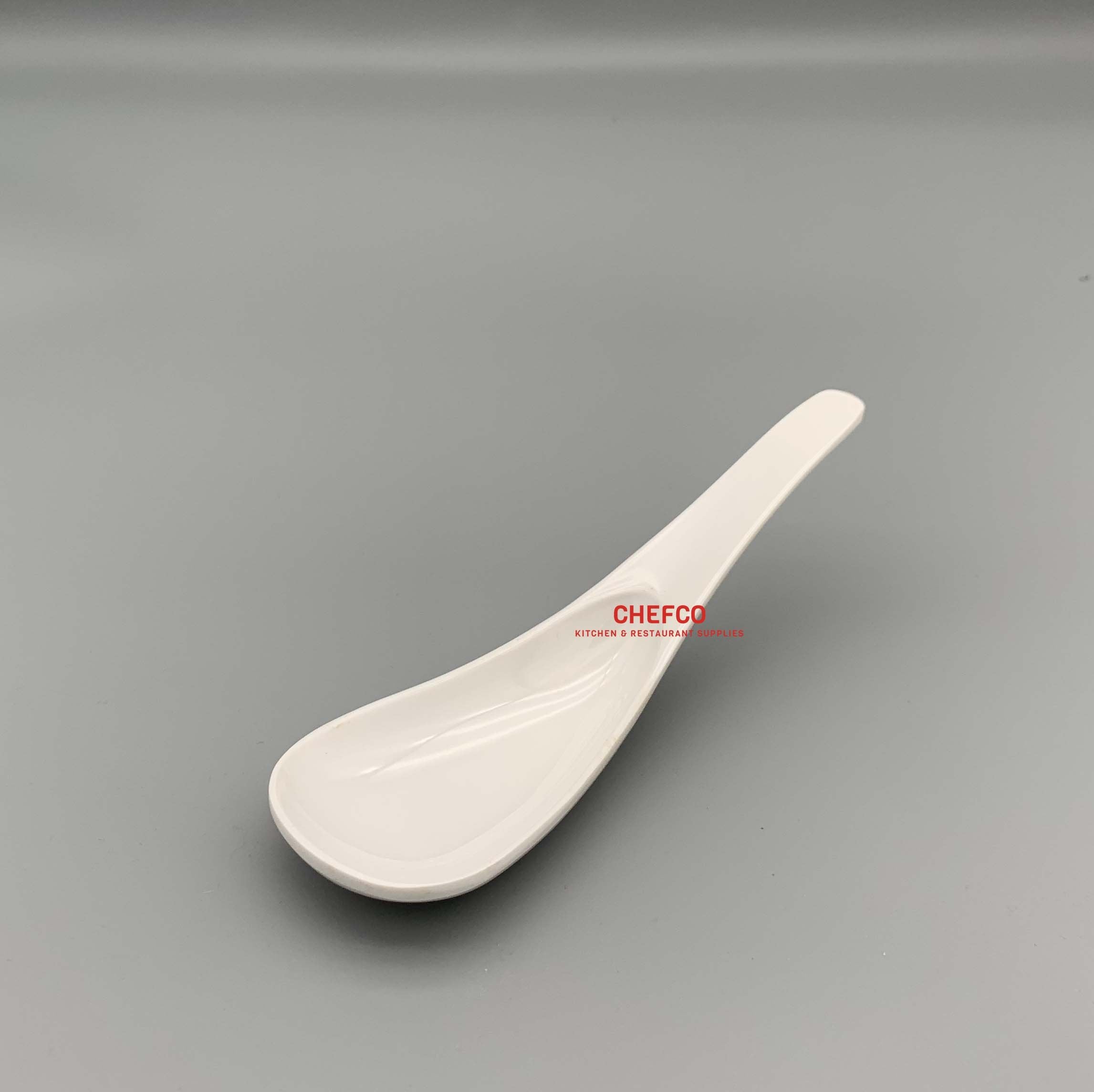 White Melamine Dessert Spoon (7007W) - Chefcoca