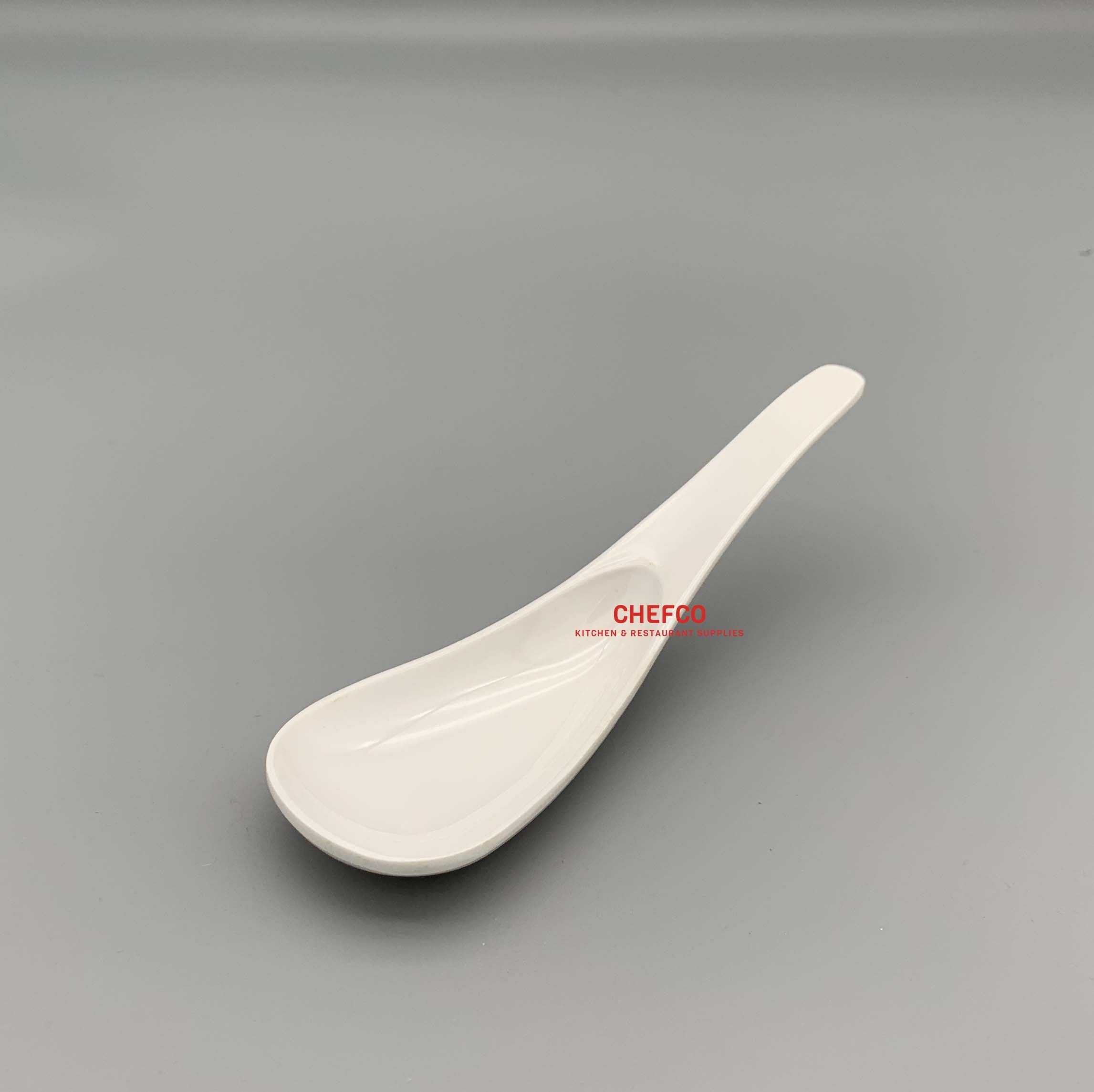 White Melamine Dessert Spoon (7007W) - Chefcoca