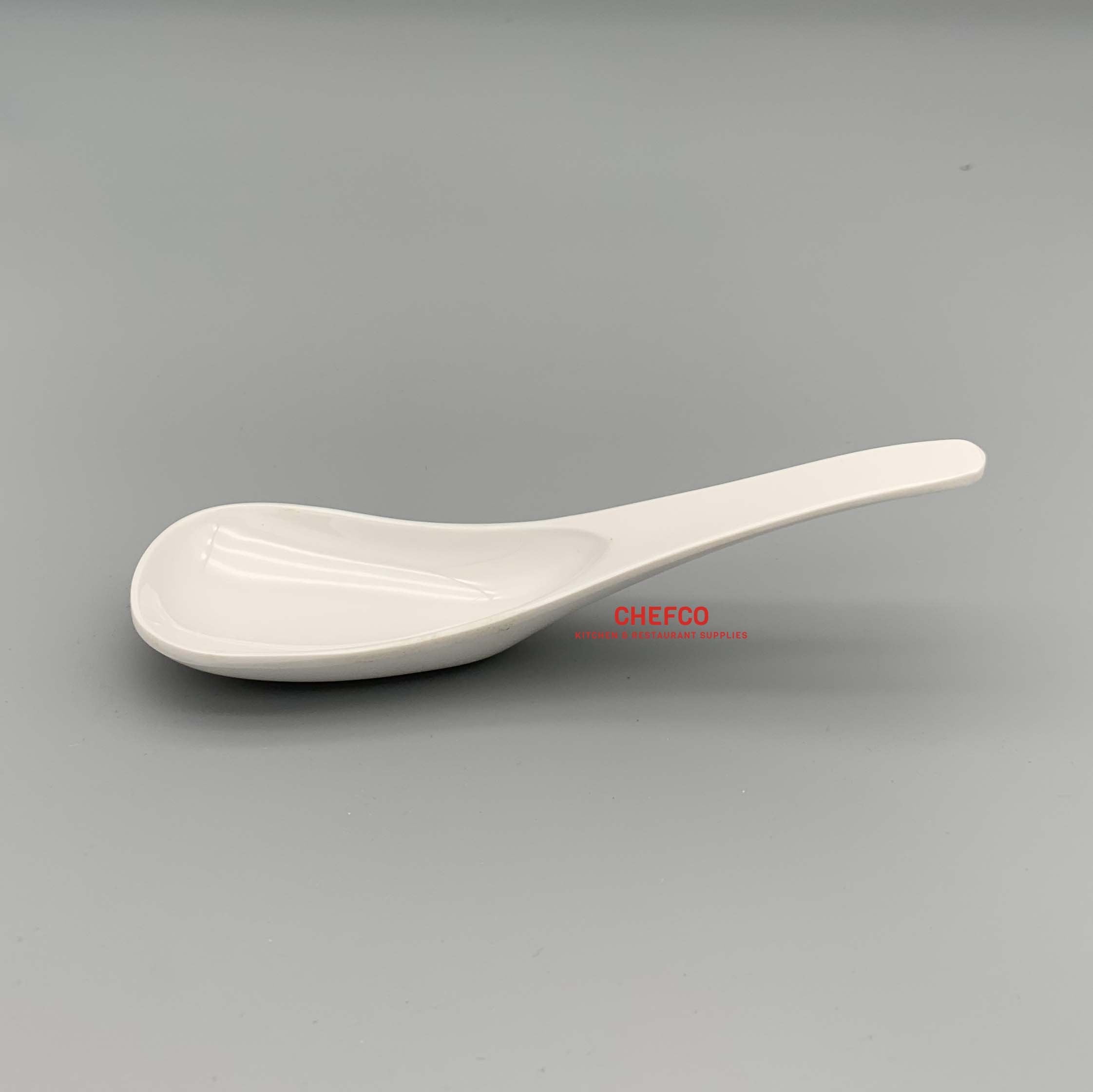 White Melamine Dessert Spoon (7007W) - Chefcoca