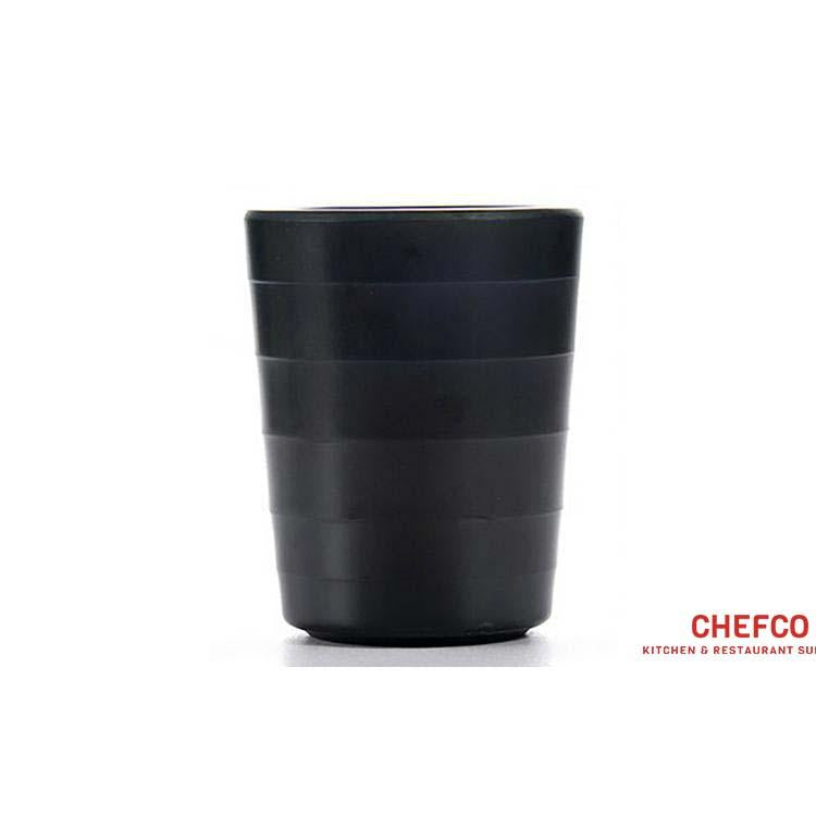 Black Melamine Waves Tea Cup (7302) - Chefcoca