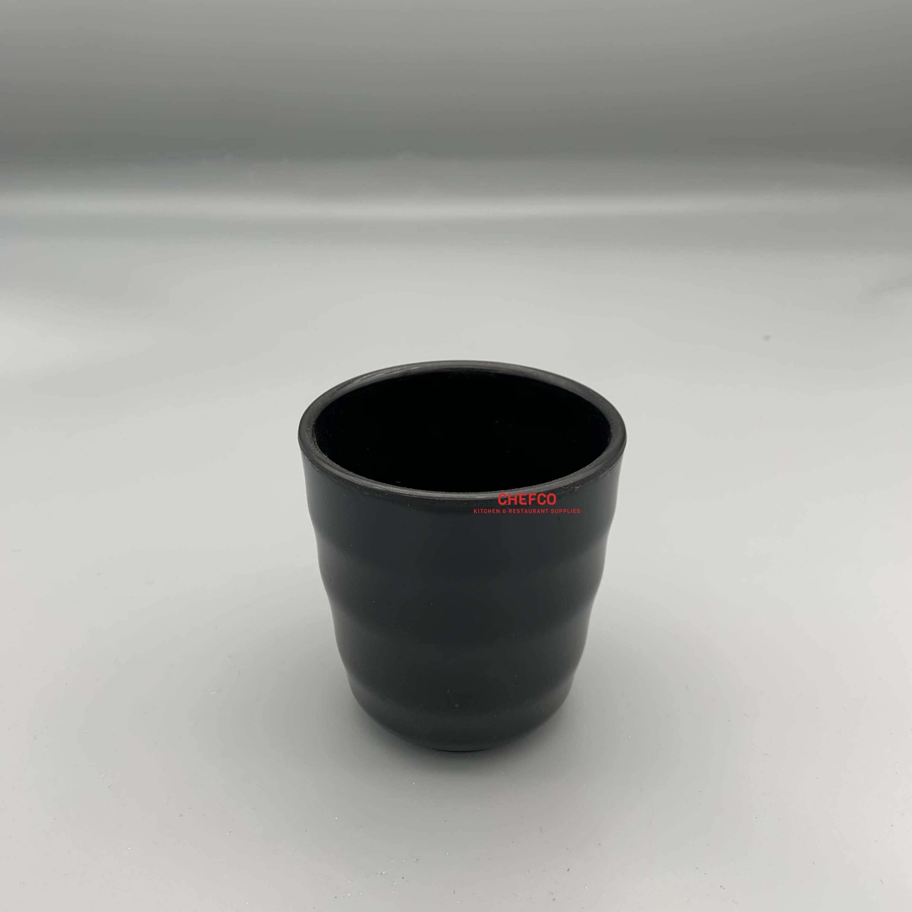 Black Melamine Waves Tea Cup (7516BK) - Chefcoca