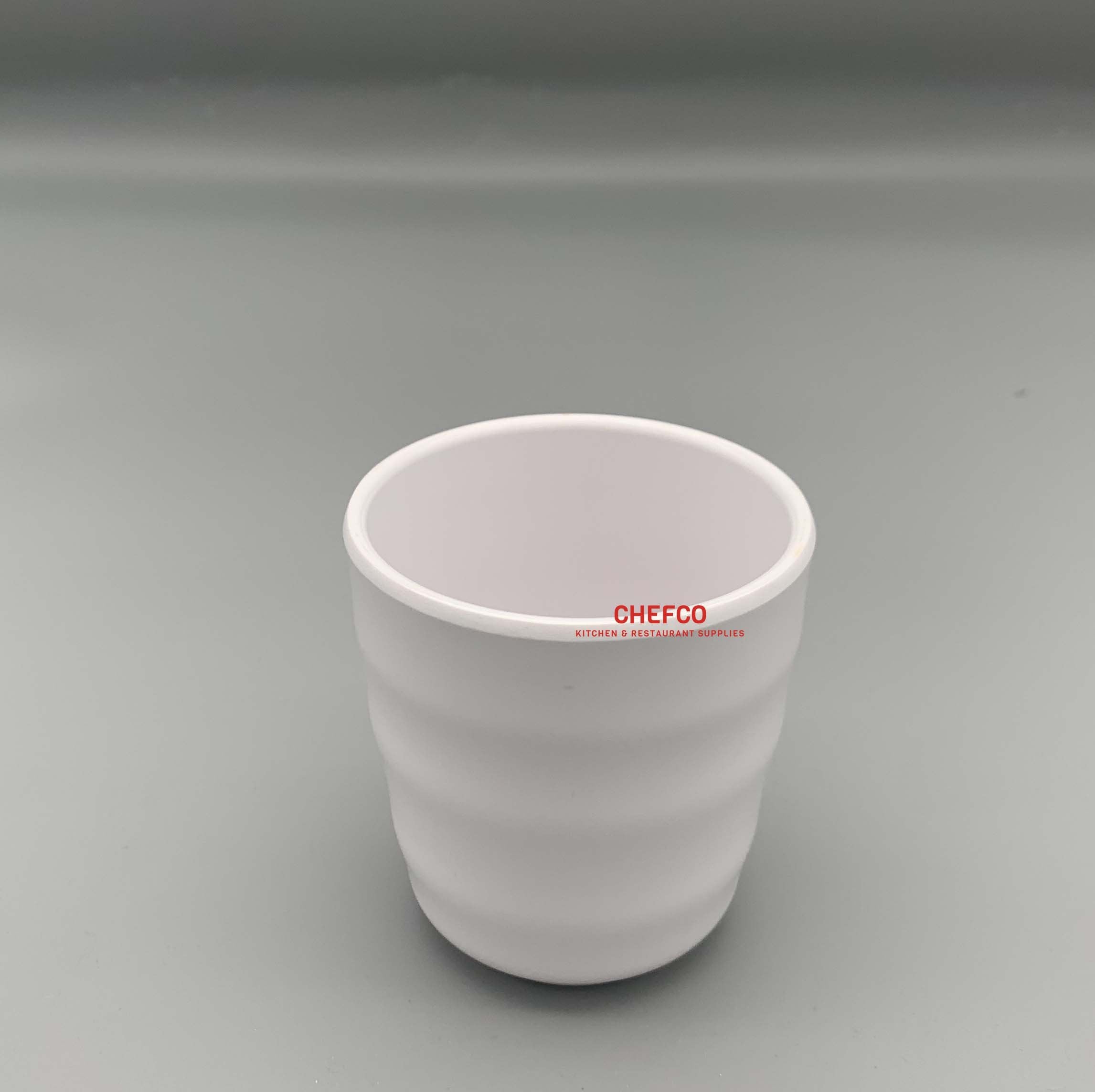 White Melamine Waves Tea Cup (7516WT) - Chefcoca