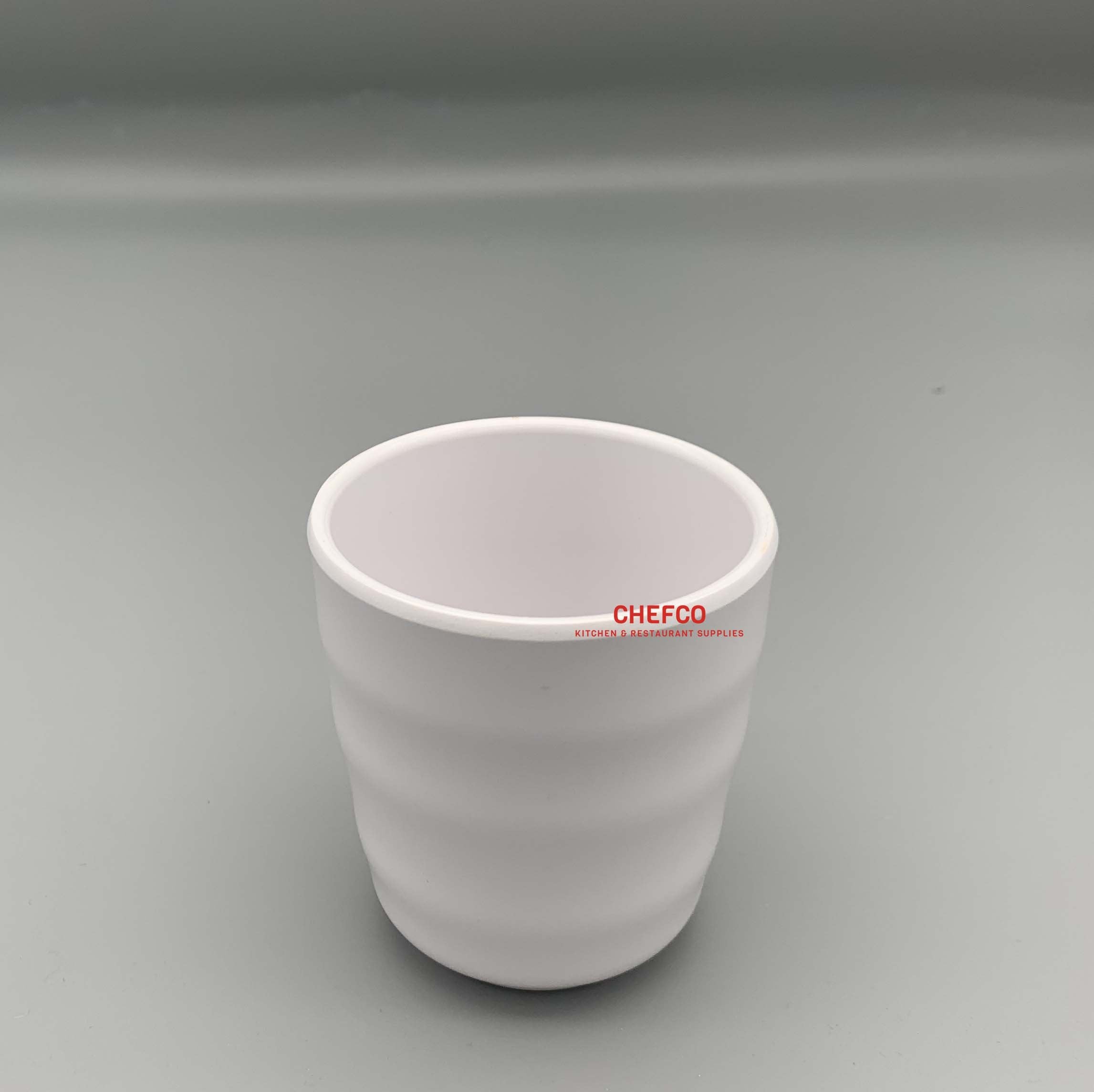 White Melamine Waves Tea Cup (7516WT) - Chefcoca