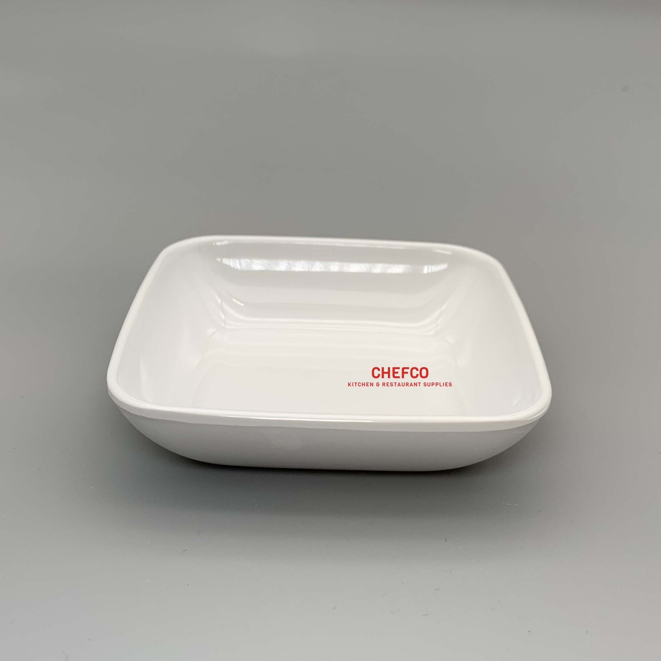 White Melamine Square Sauce Dish (4" x 4") - Chefcoca
