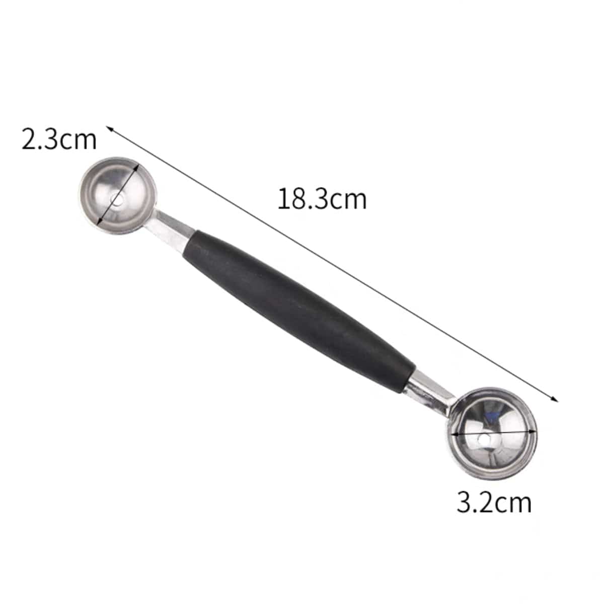Melon Baller, Double sides, Plastic Handle - Chefcoca