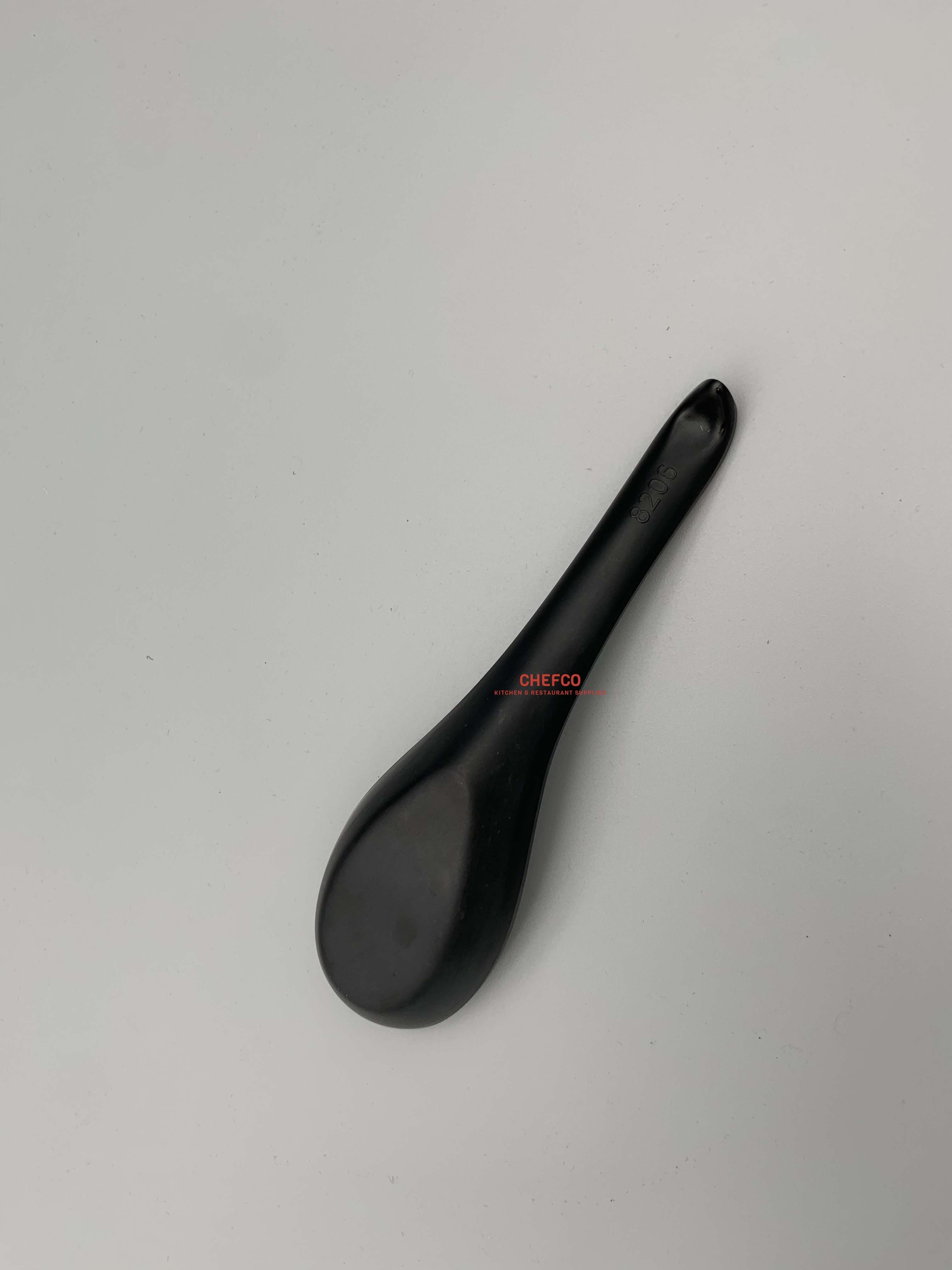 Black Melamine Soup Spoon (8206B/HS012) - Chefcoca