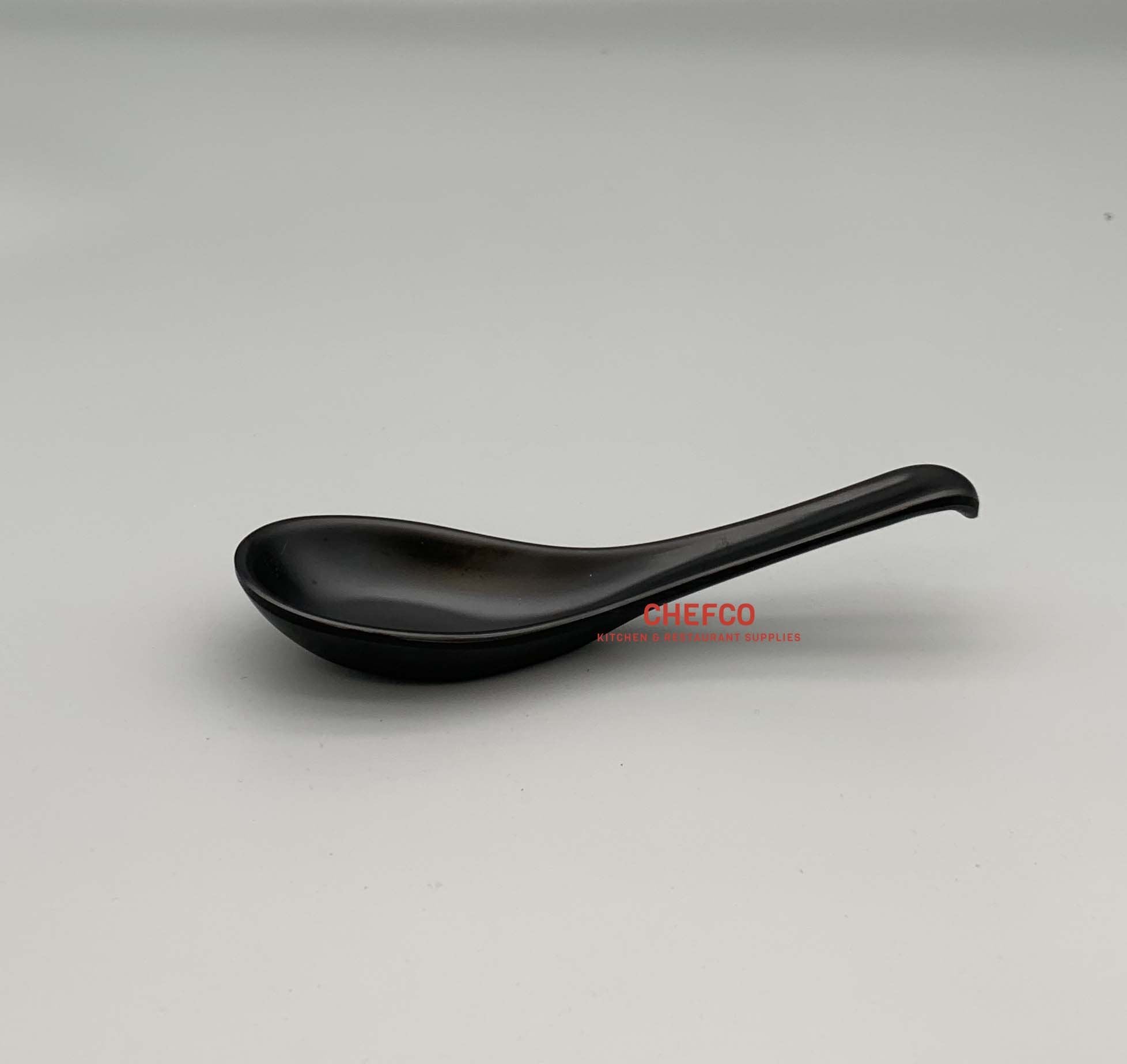 Black Melamine Soup Spoon (8206B/HS012) - Chefcoca