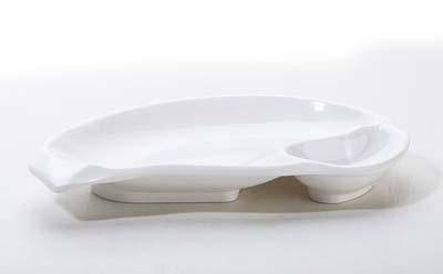 Appetizer Melamine Plate with Sauce Compartment (A09/8286) - Chefcoca