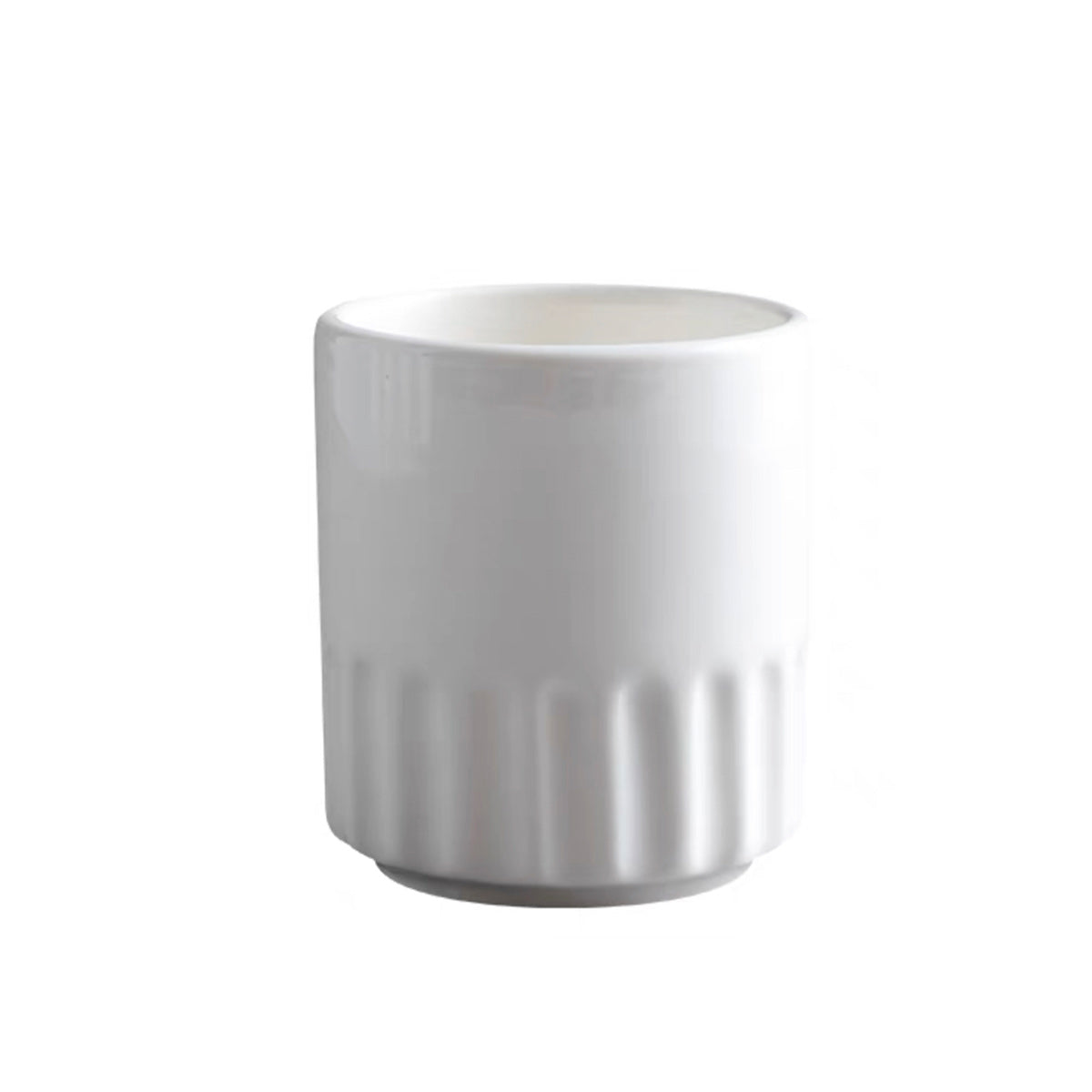 Straight Cup (6oz), 2-1/2" dia. x 2-3/4"H , White Ceramic(210-19) - Chefcoca